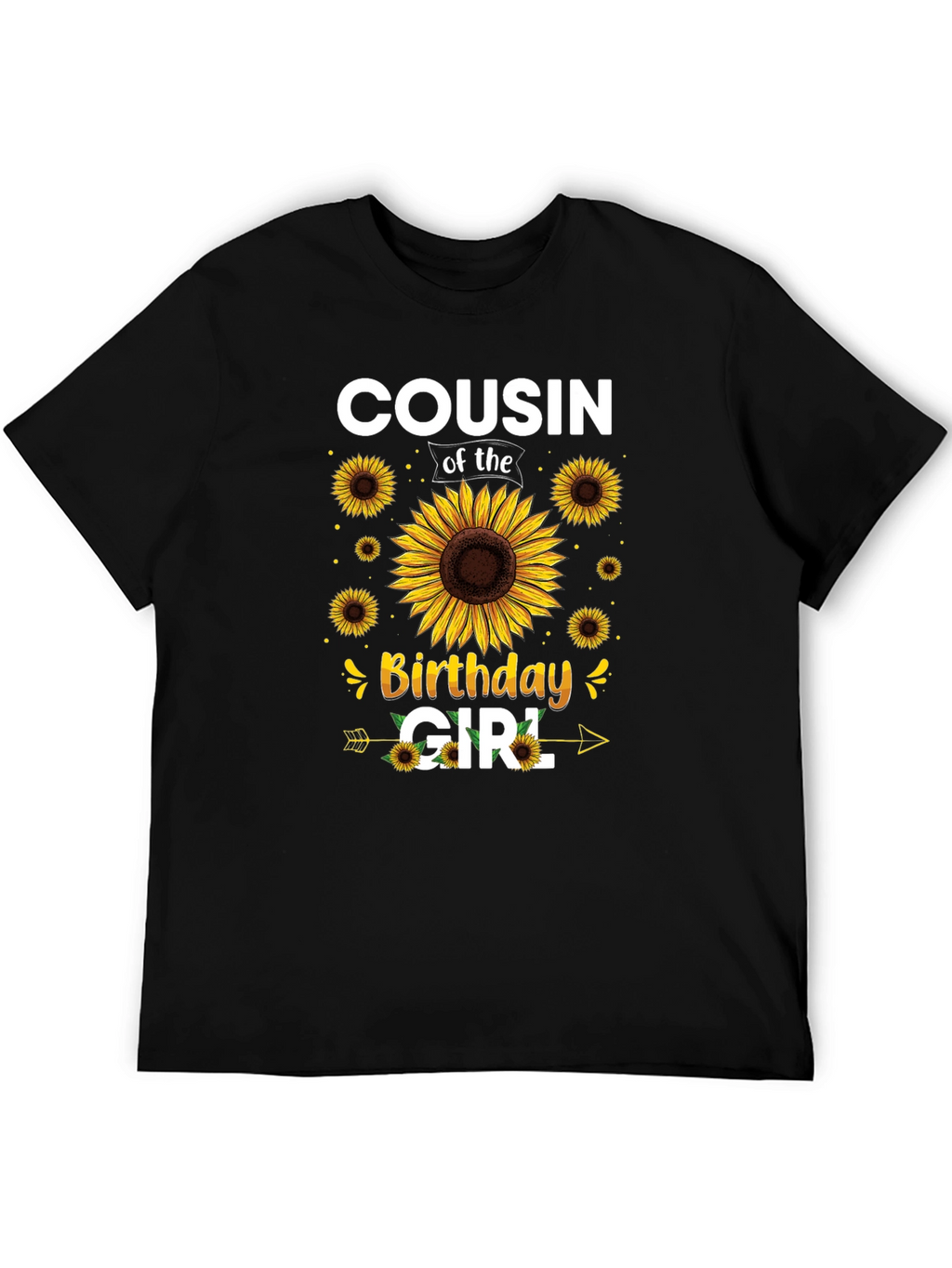 Cousin of the Birthday Girl Sunflower Tee