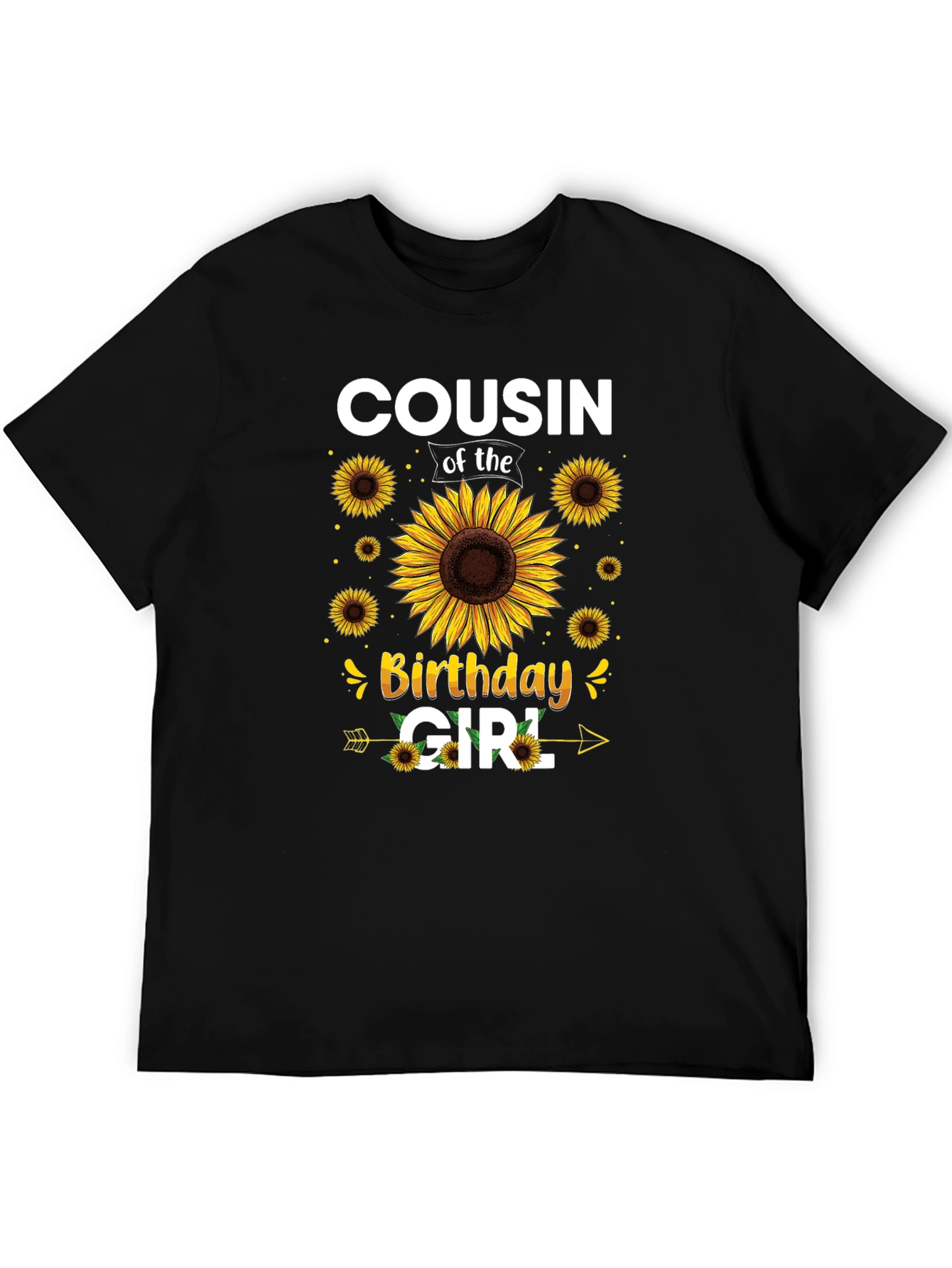 Cousin of the Birthday Girl Sunflower Tee