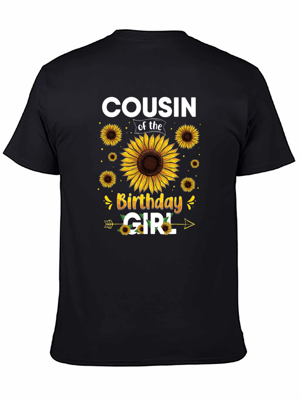 Cousin of the Birthday Girl Sunflower Tee