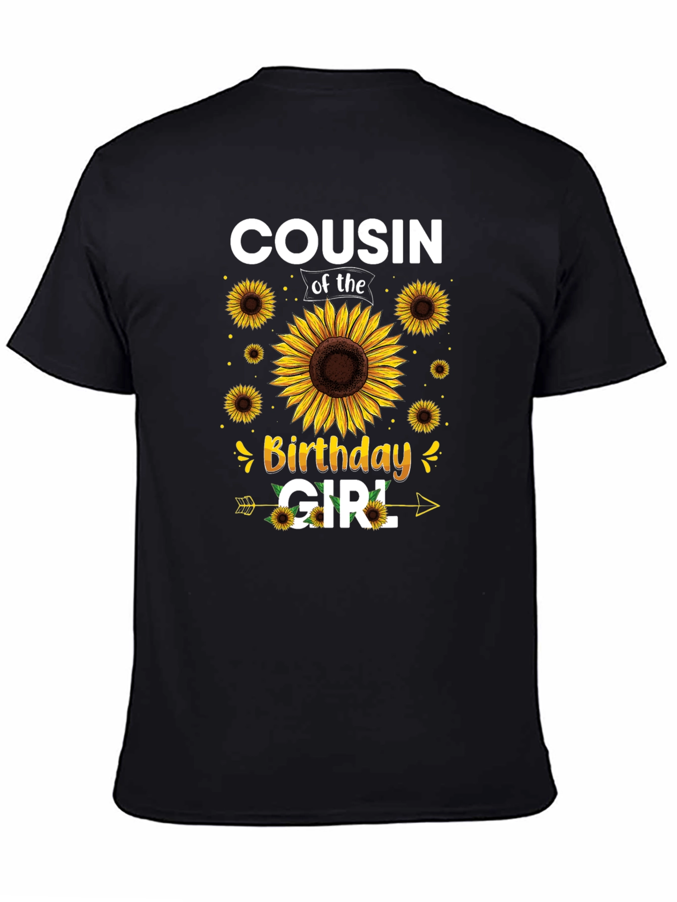 Cousin of the Birthday Girl Sunflower Tee