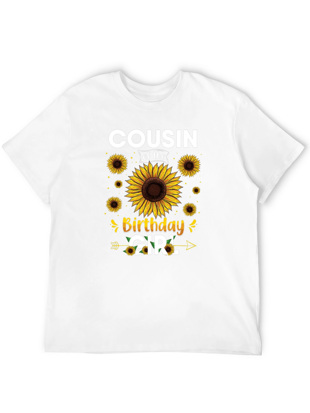 Cousin of the Birthday Girl Sunflower Tee