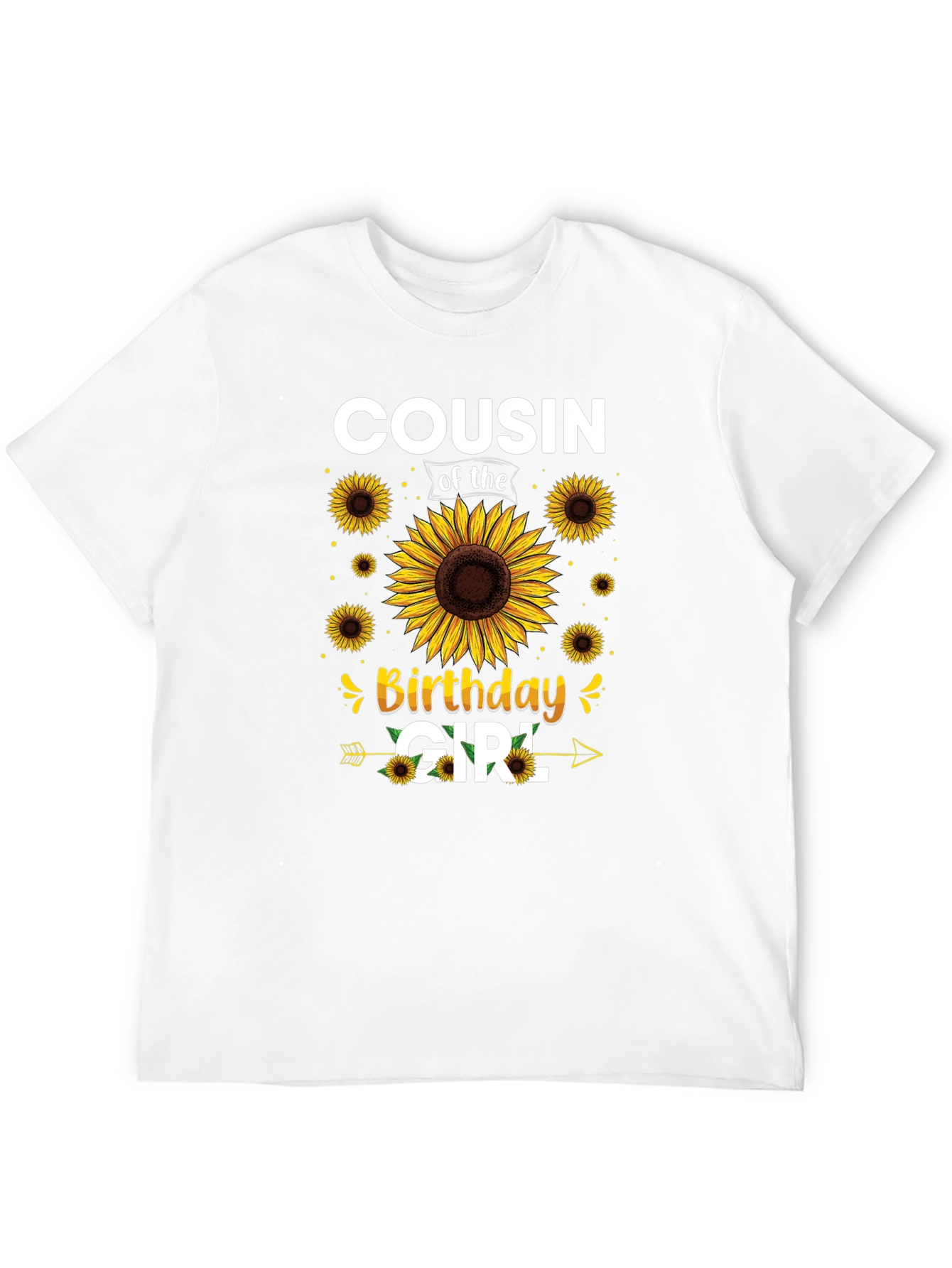 Cousin of the Birthday Girl Sunflower Tee