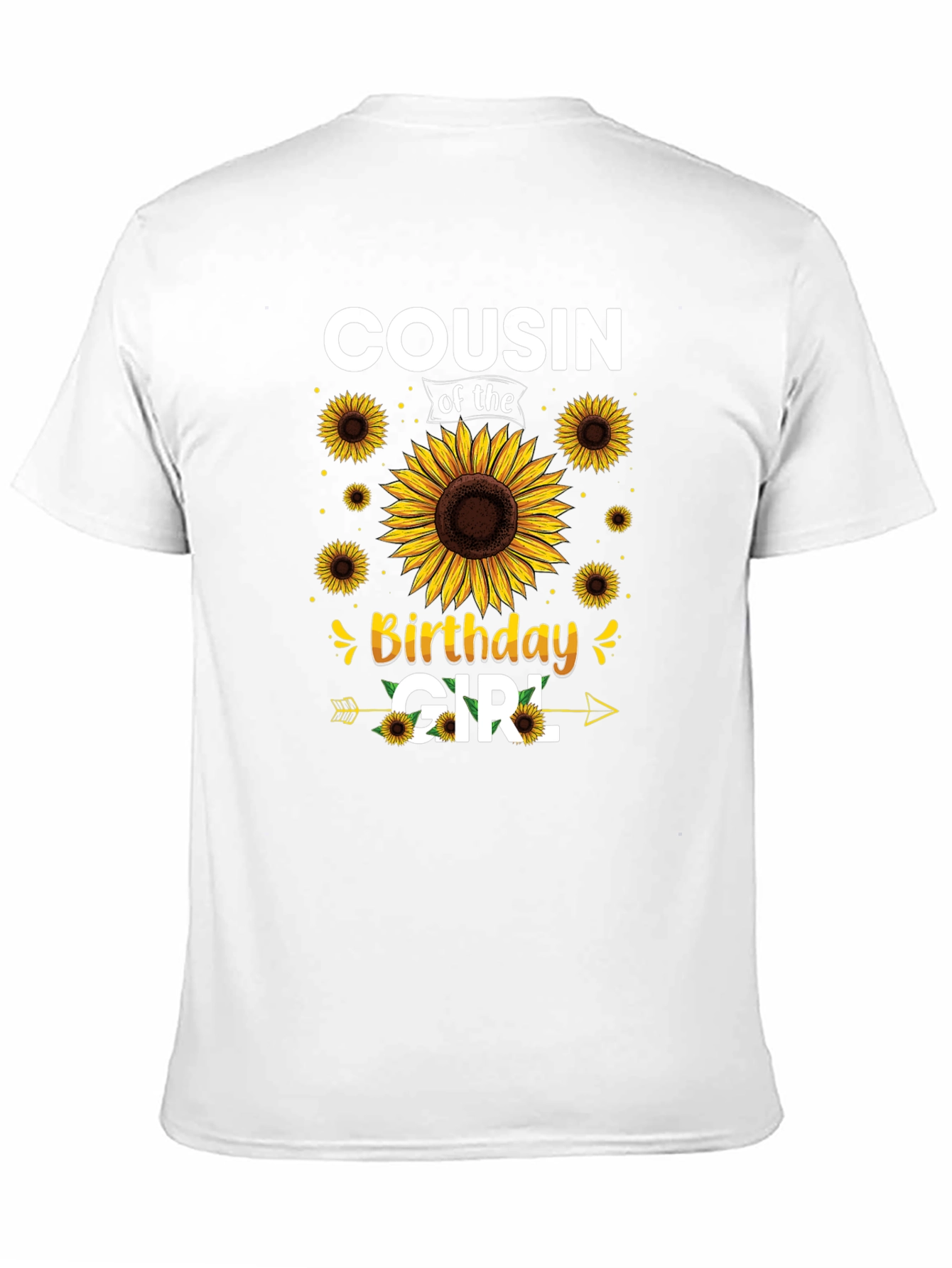 Cousin of the Birthday Girl Sunflower Tee