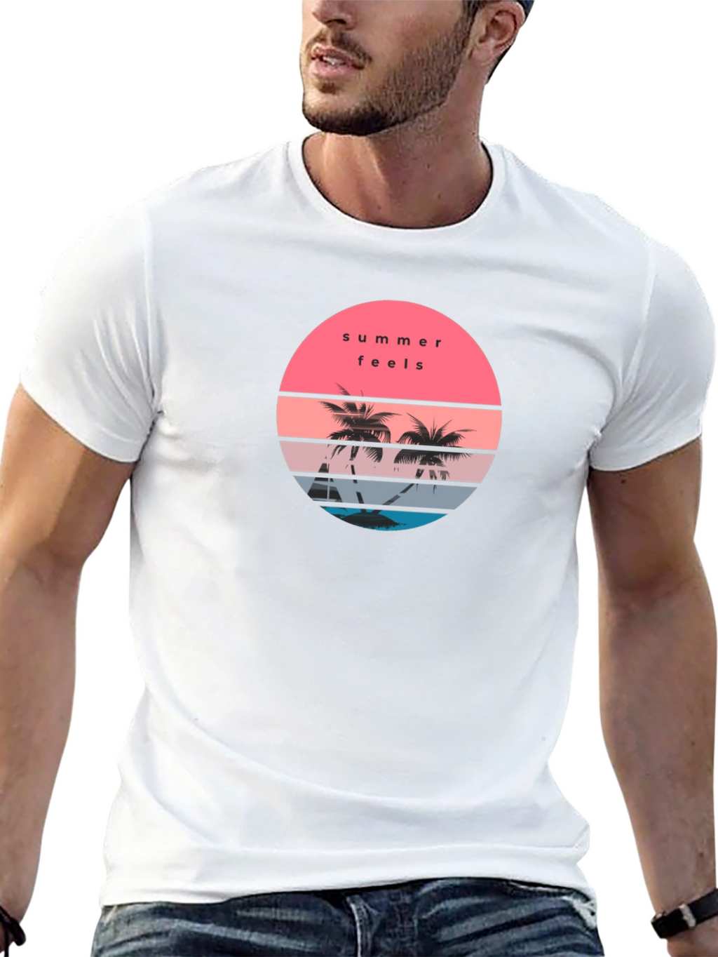 Summer Feels Graphic T-Shirt - Black