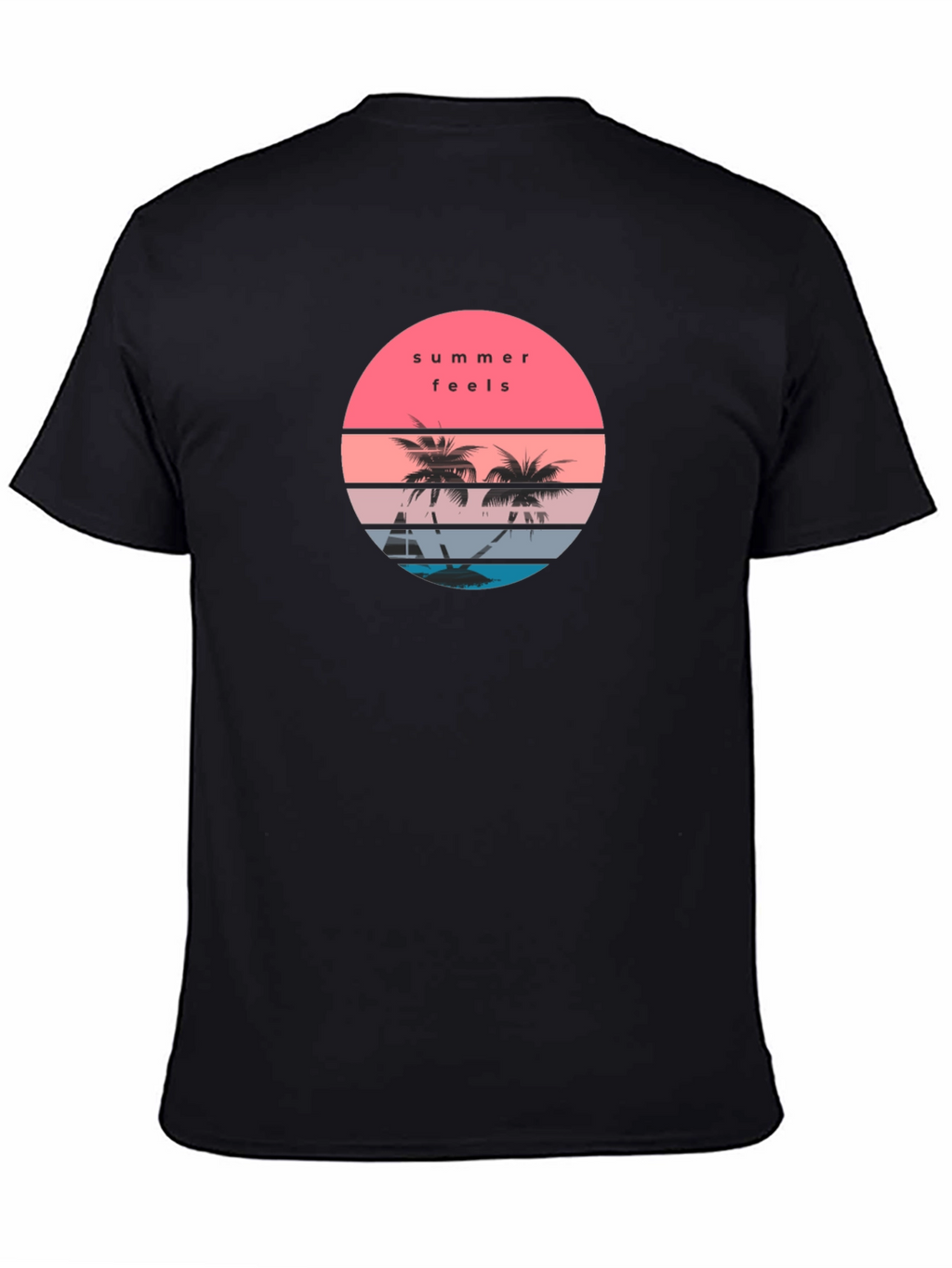 Summer Feels Graphic T-Shirt - Black