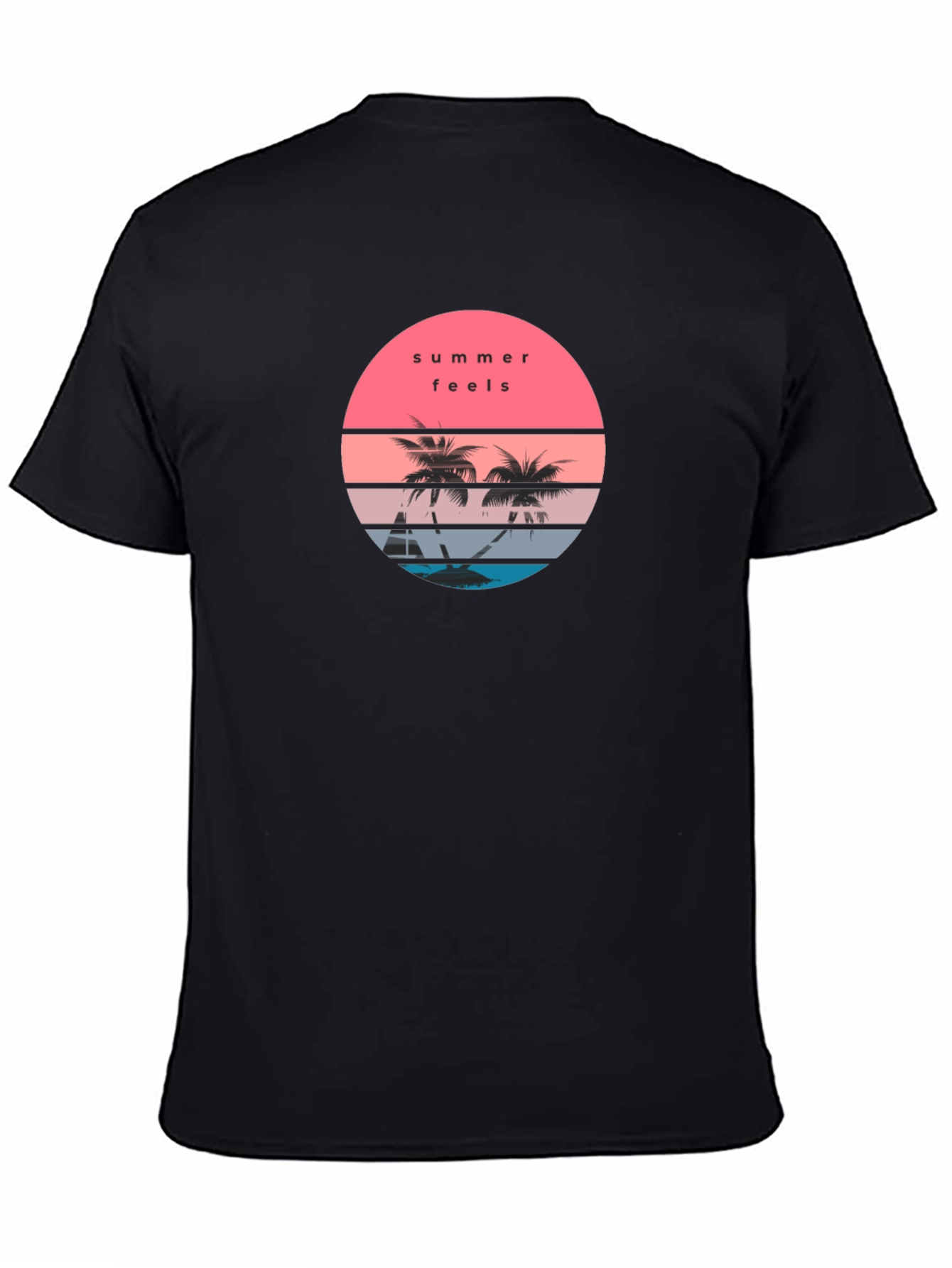 Summer Feels Graphic T-Shirt - Black