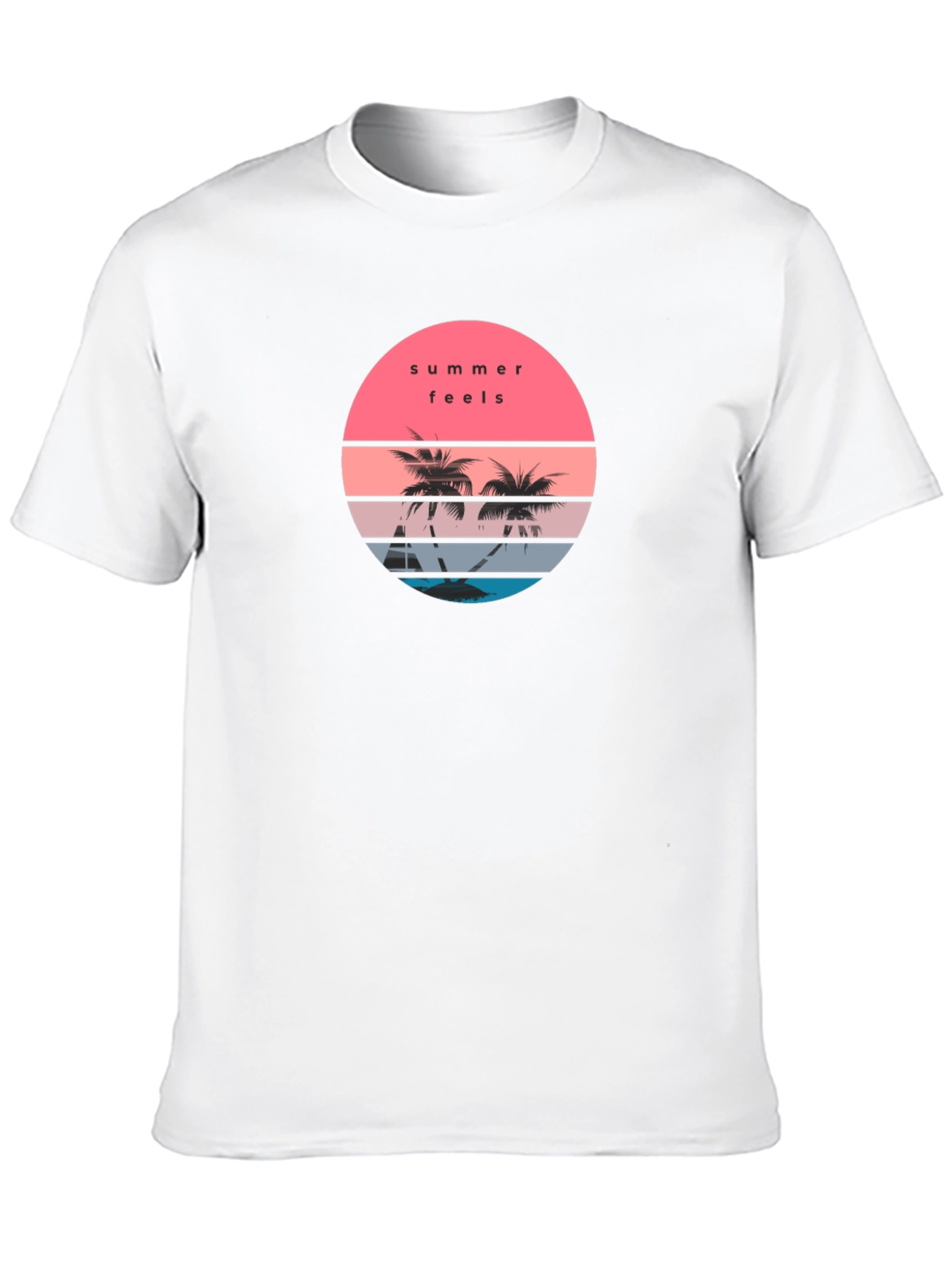 Summer Feels Graphic T-Shirt - Black