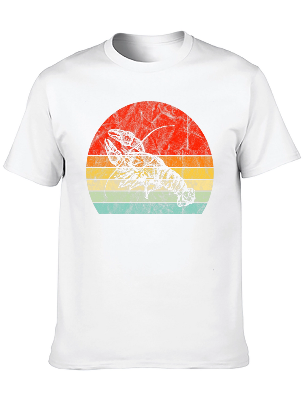 Retro Lobster Sunset Graphic Tee - Black
