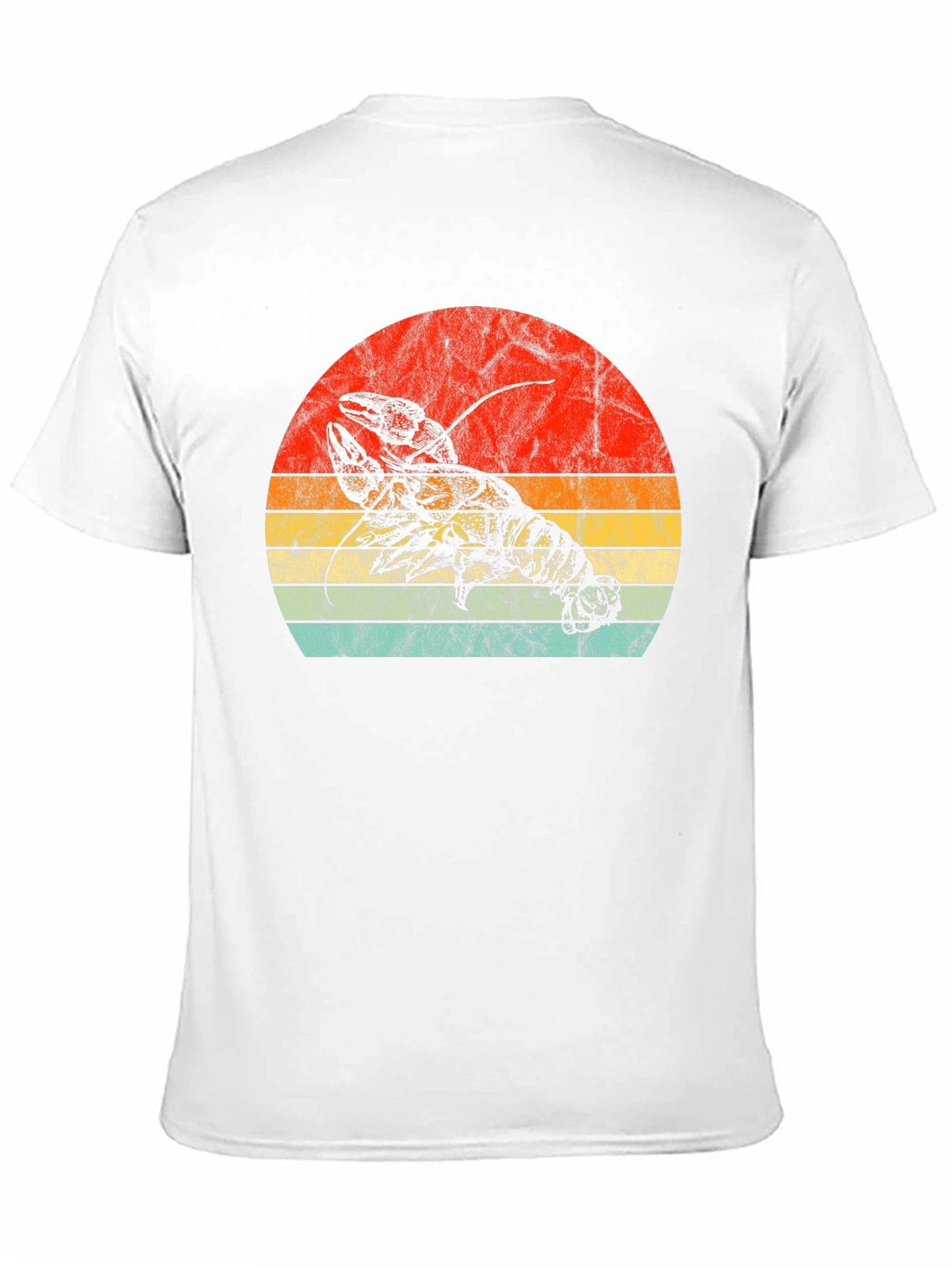 Retro Lobster Sunset Graphic Tee - Black