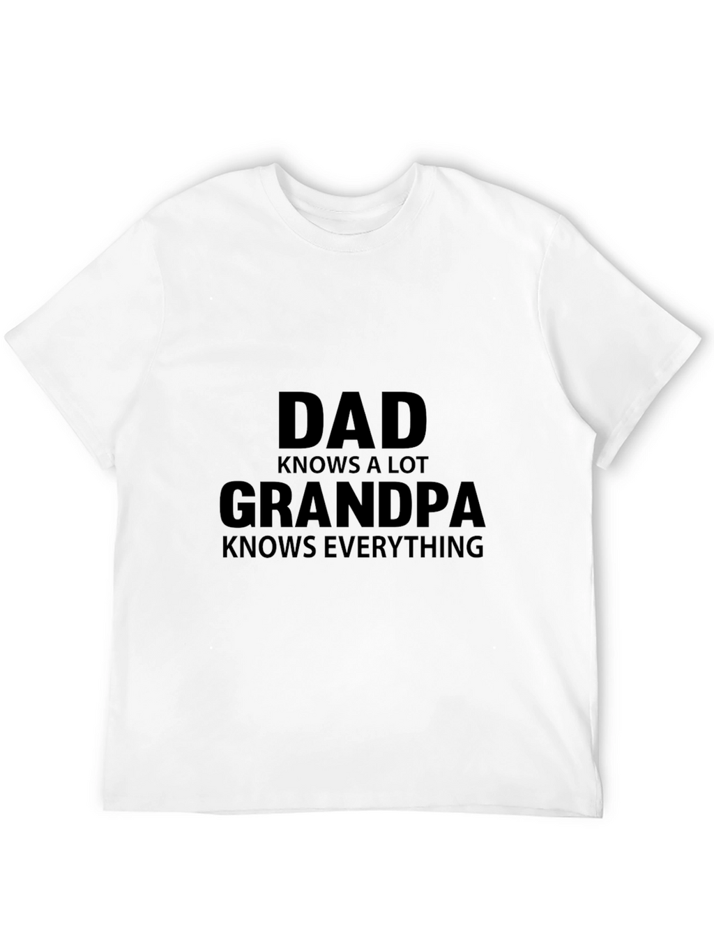 Dad Knows A Lot Grandpa Knows Everything Black T-Shirt