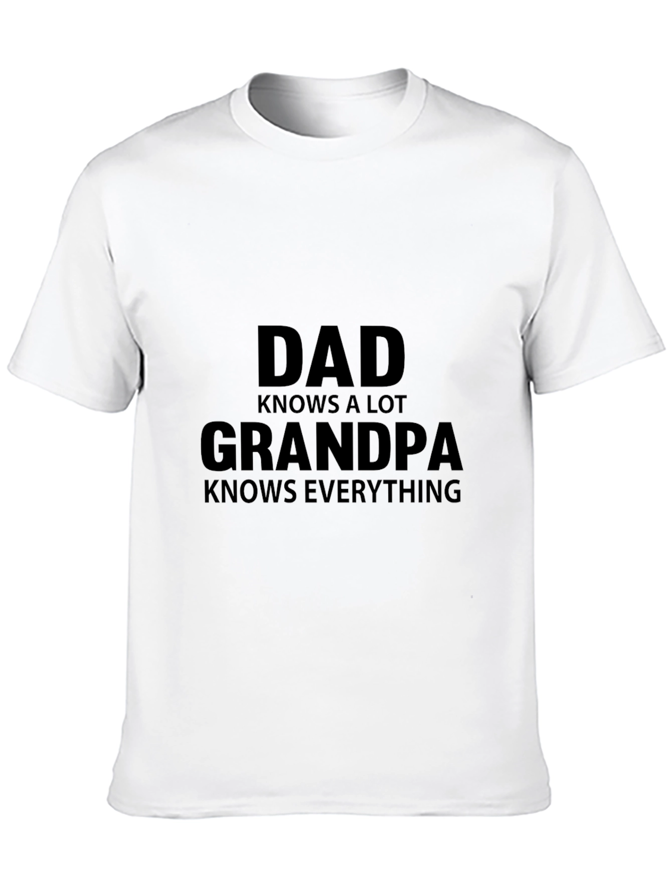 Dad Knows A Lot Grandpa Knows Everything Black T-Shirt
