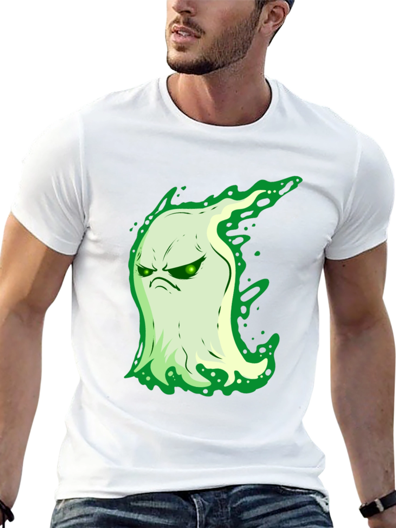Grumpy Ghost Graphic Tee - Spooky Season Essential