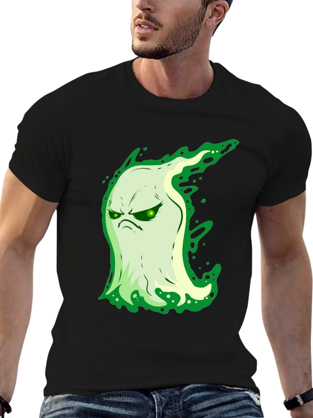 Grumpy Ghost Graphic Tee - Spooky Season Essential