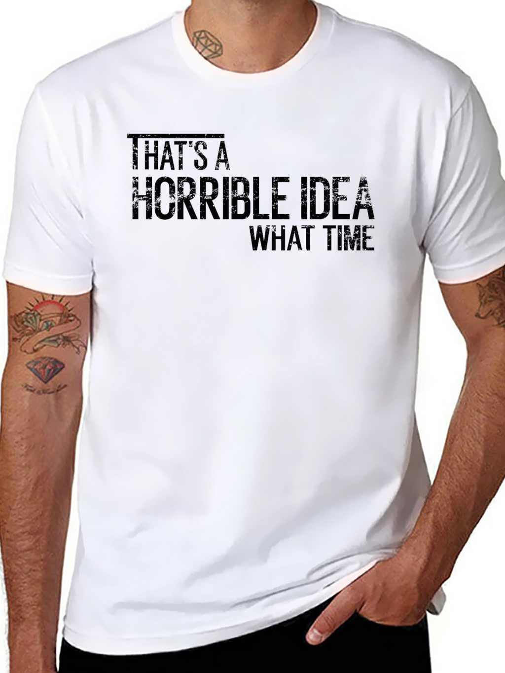 Humorous Horrible Idea Graphic T-Shirt