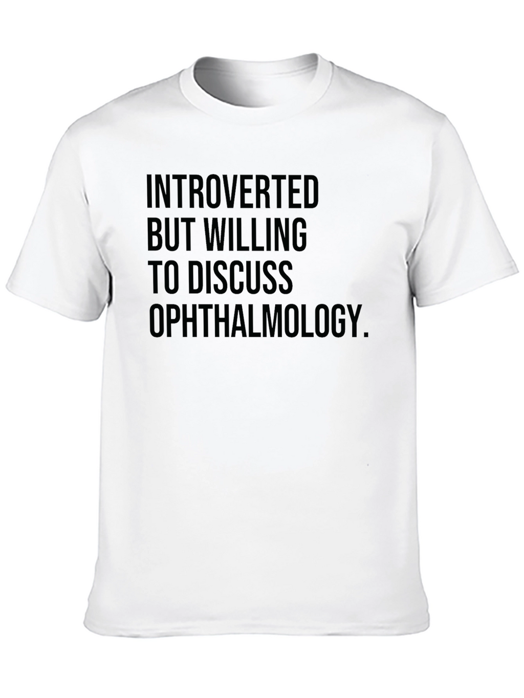 Introverted Ophthalmology T-Shirt: Black Cotton Blend