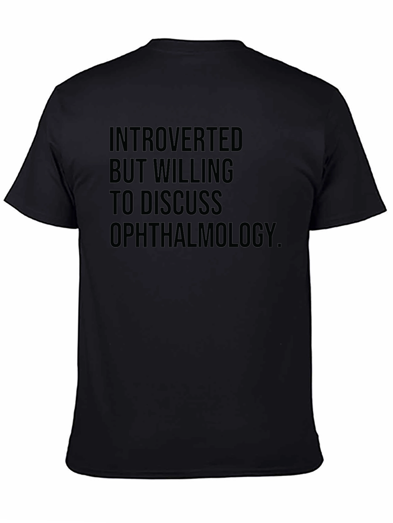 Introverted Ophthalmology T-Shirt: Black Cotton Blend
