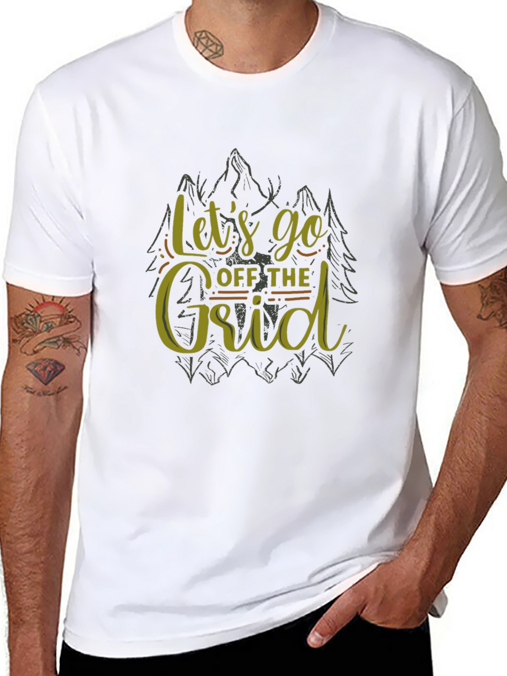 Lets Go Off The Grid Black T-Shirt