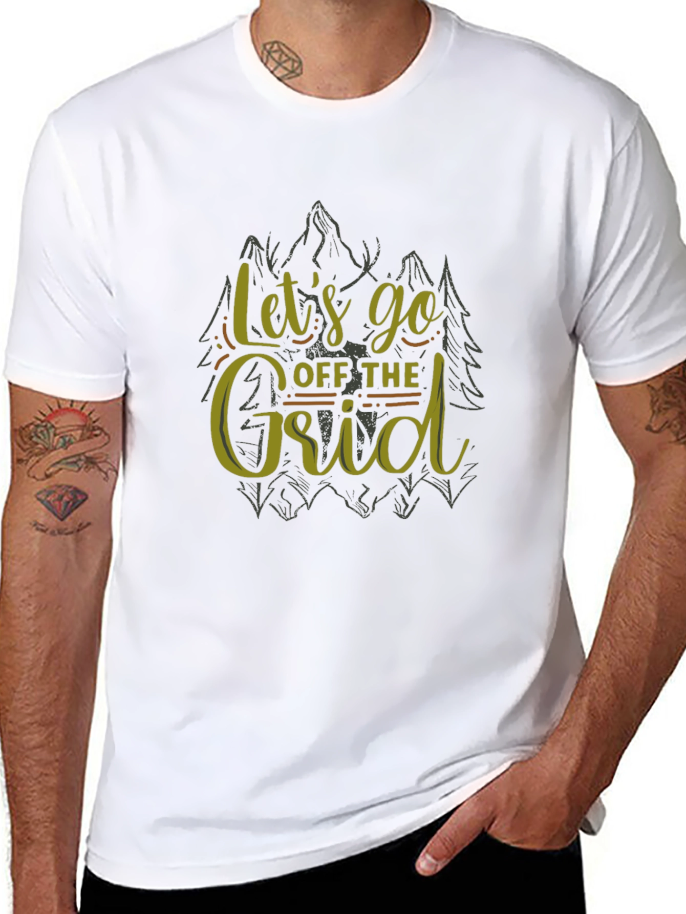 Lets Go Off The Grid Black T-Shirt