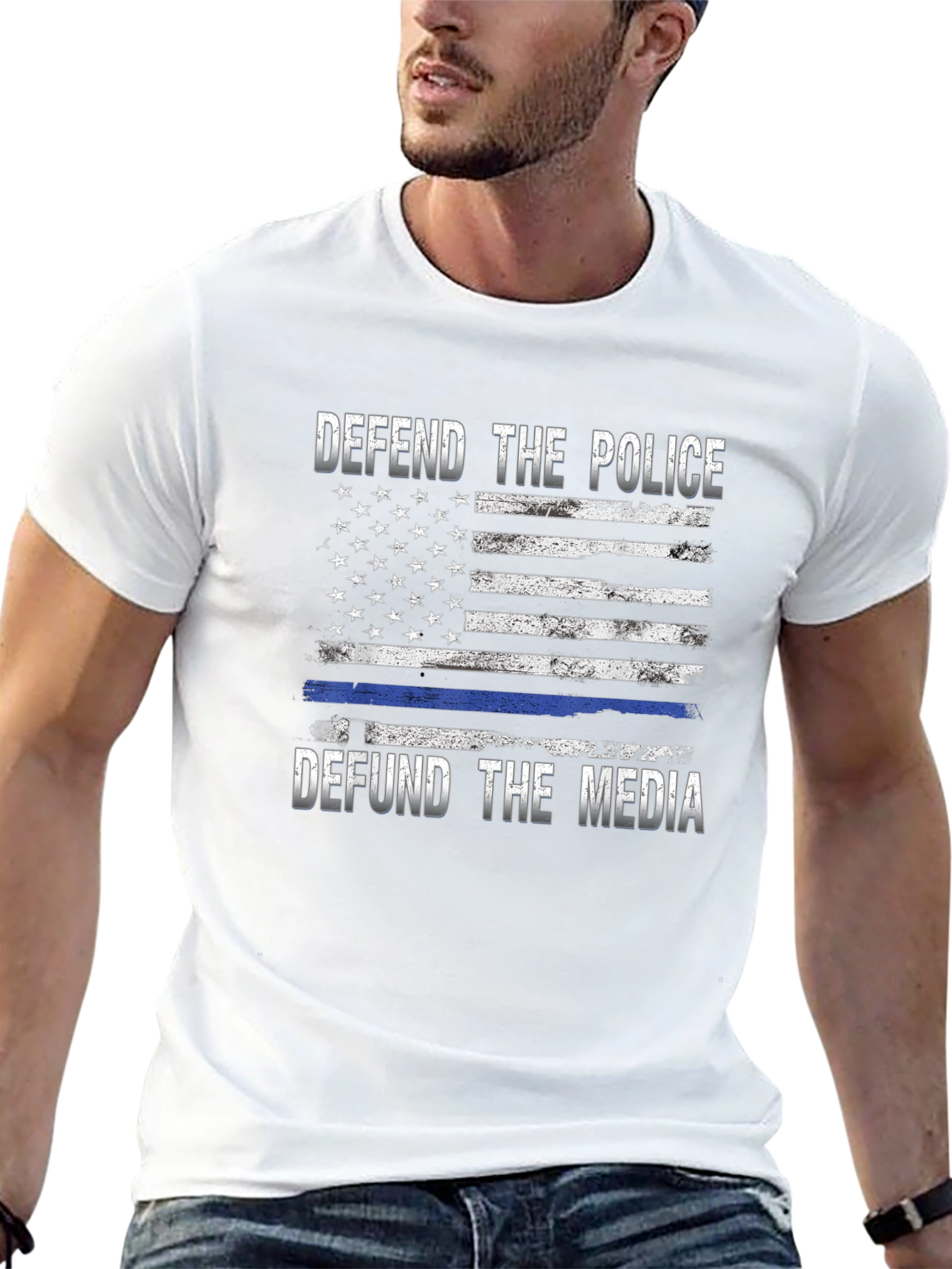 Defend Police Defund Media T-Shirt
