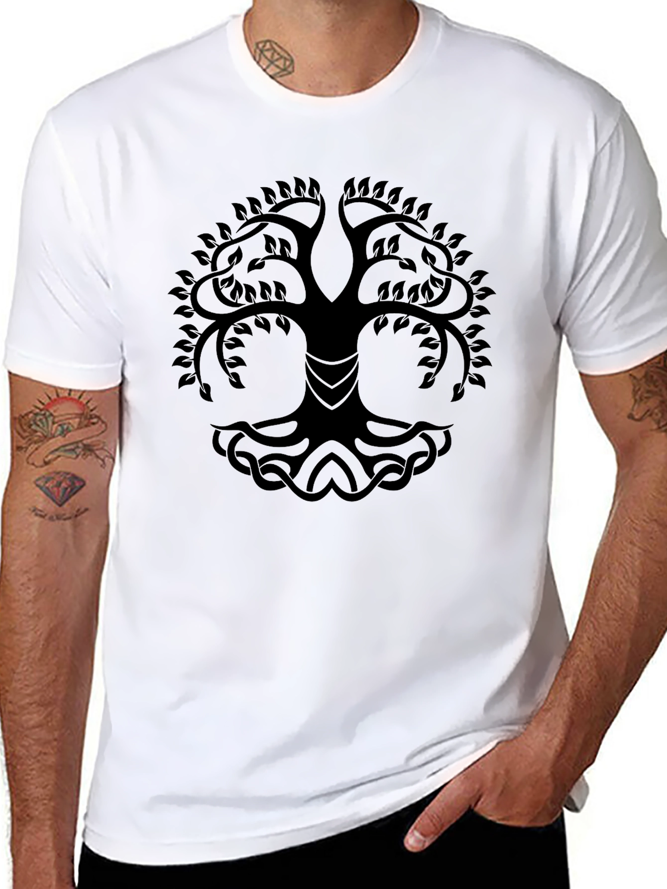 Yggdrasil Tree of Life Black T-Shirt