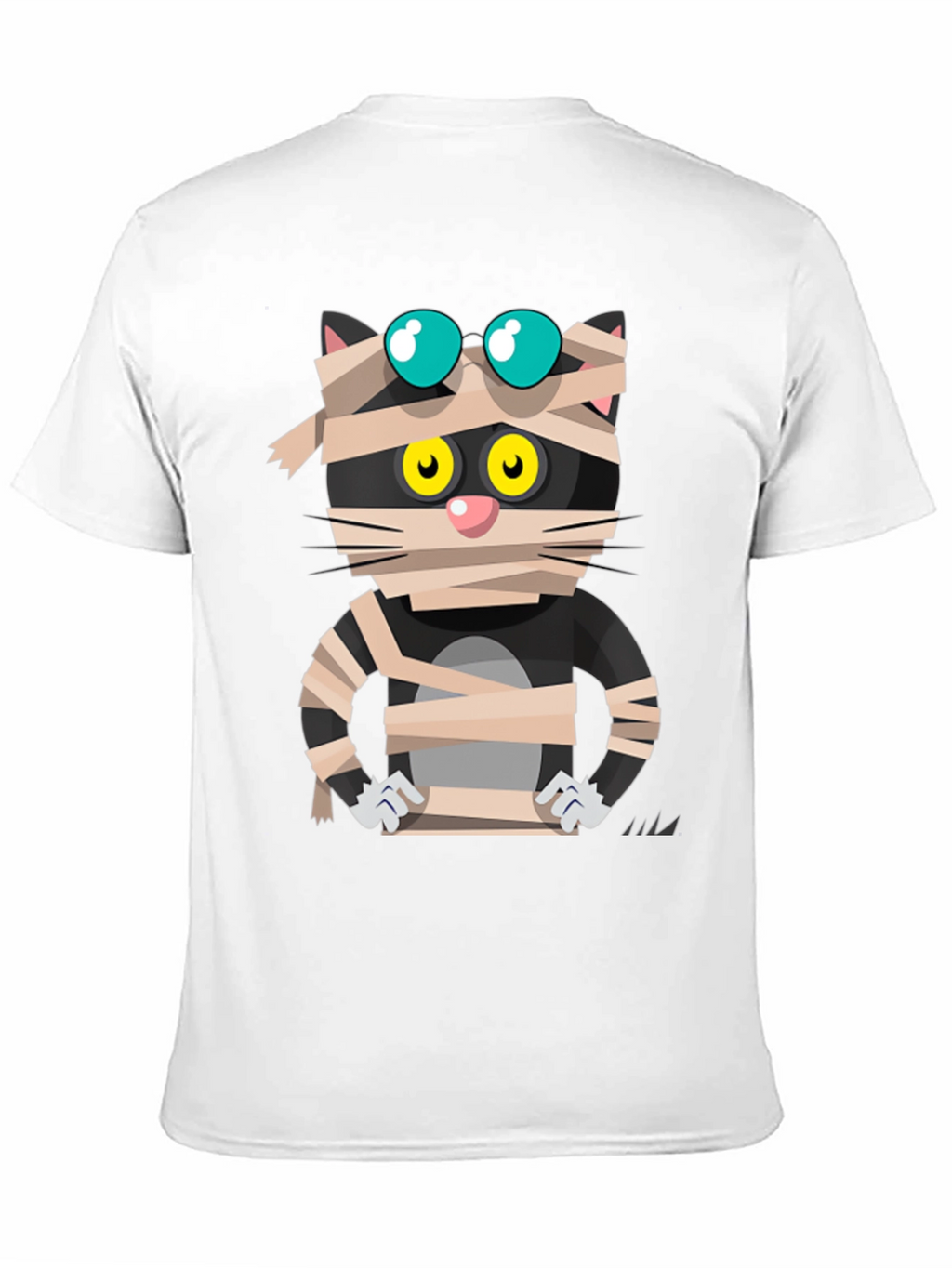 Mummy Cat Graphic Tee - Halloween Edition