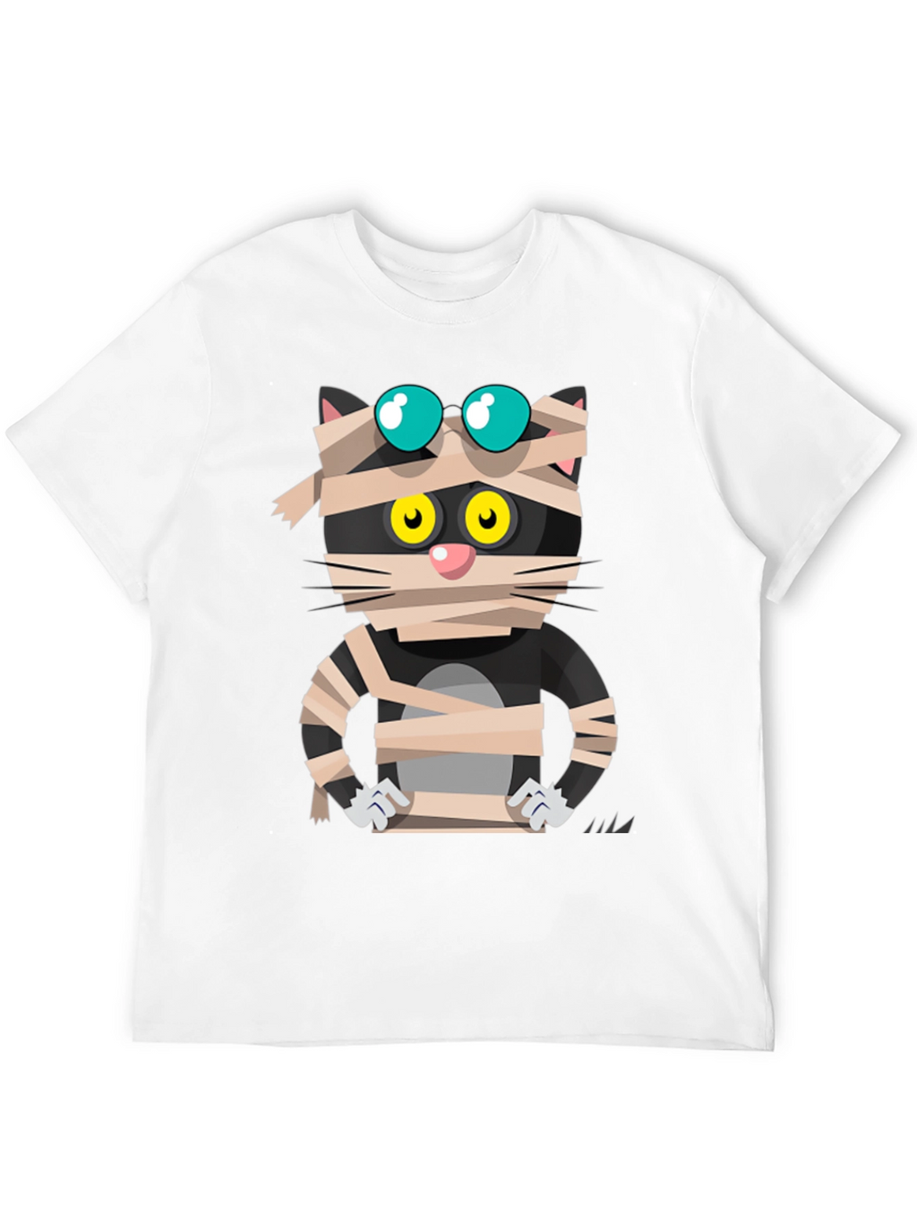 Mummy Cat Graphic Tee - Halloween Edition