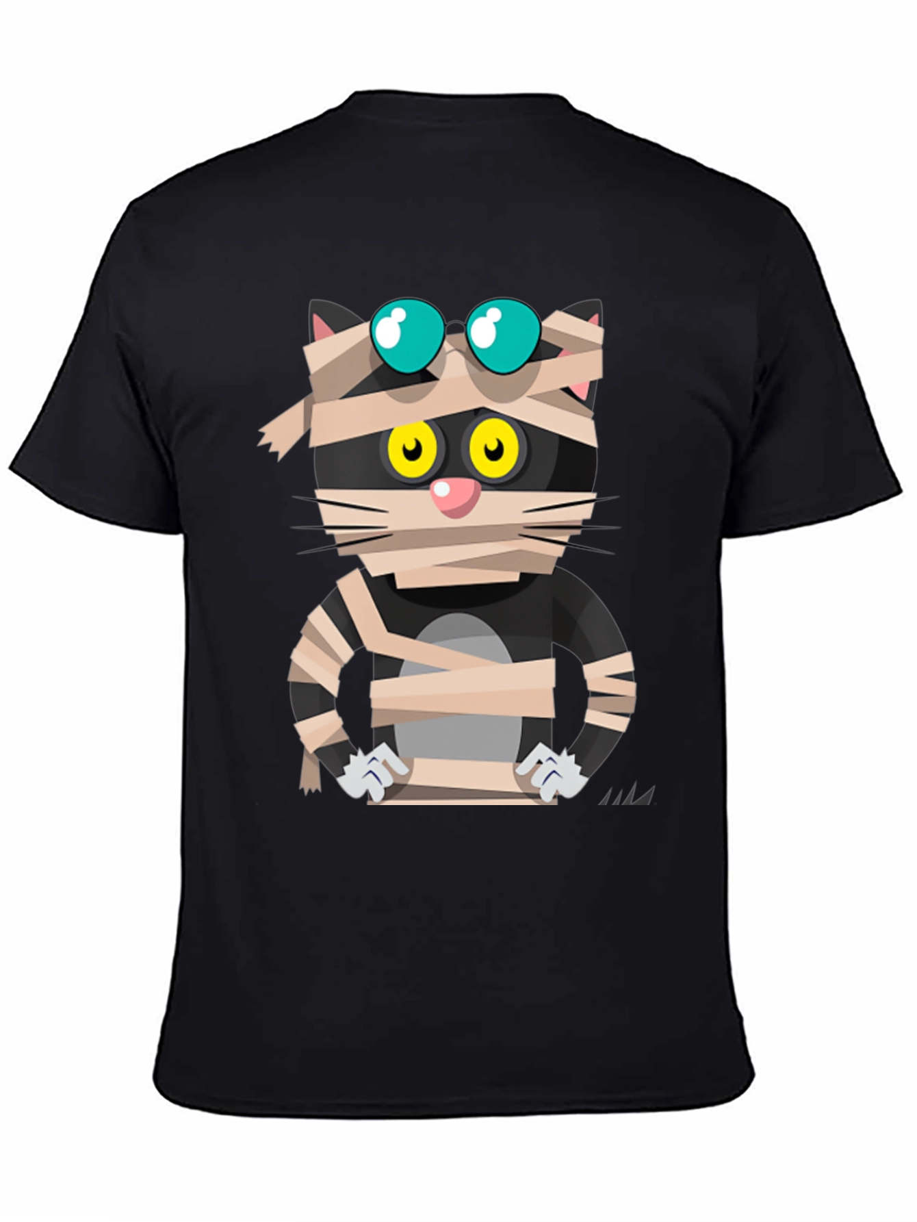 Mummy Cat Graphic Tee - Halloween Edition