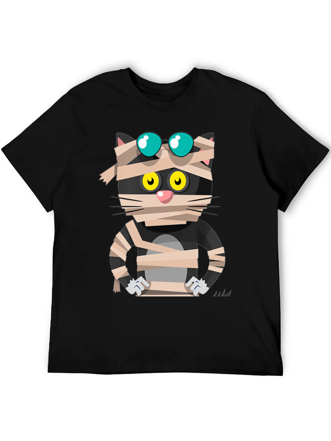 Mummy Cat Graphic Tee - Halloween Edition