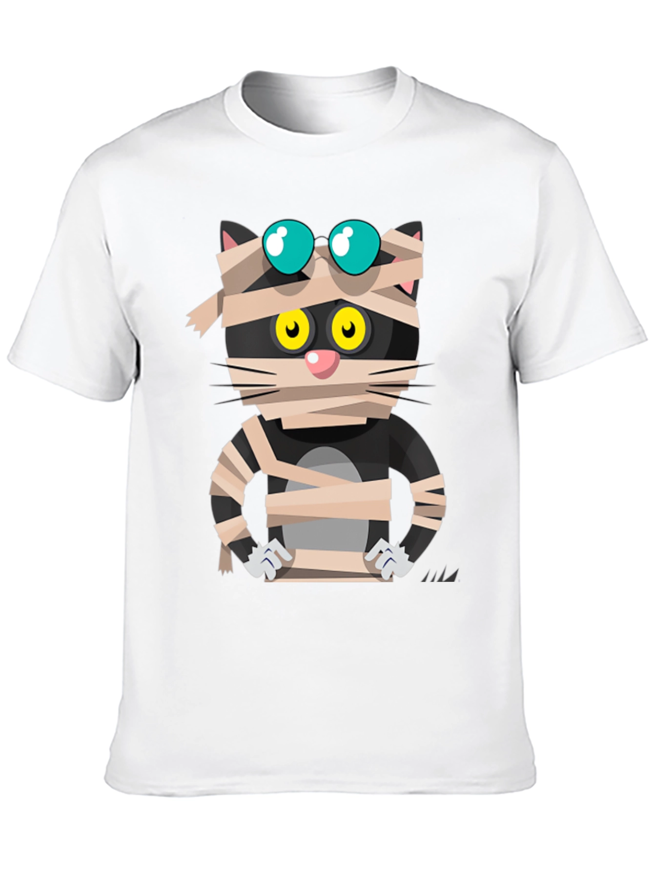 Mummy Cat Graphic Tee - Halloween Edition