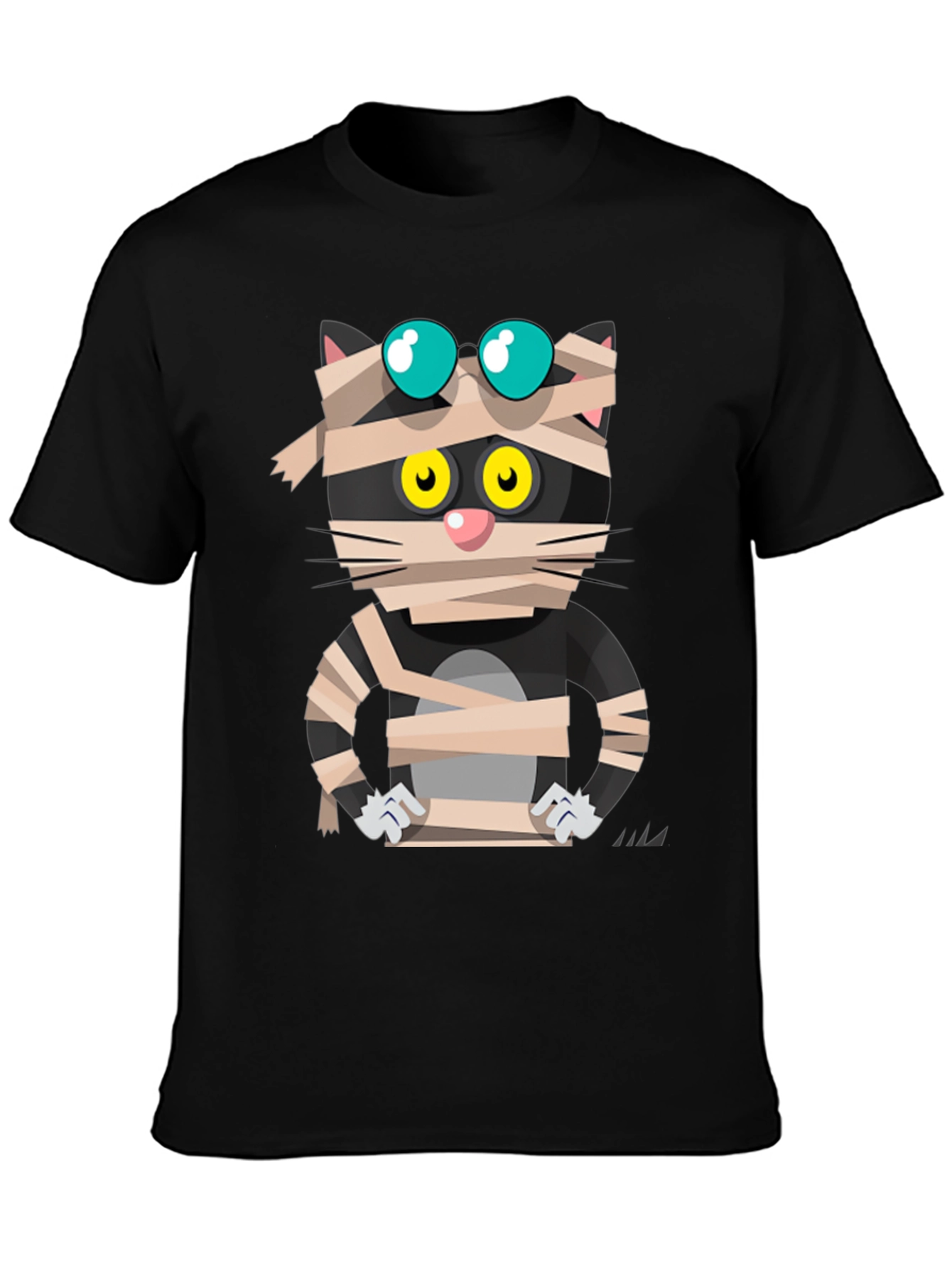 Mummy Cat Graphic Tee - Halloween Edition