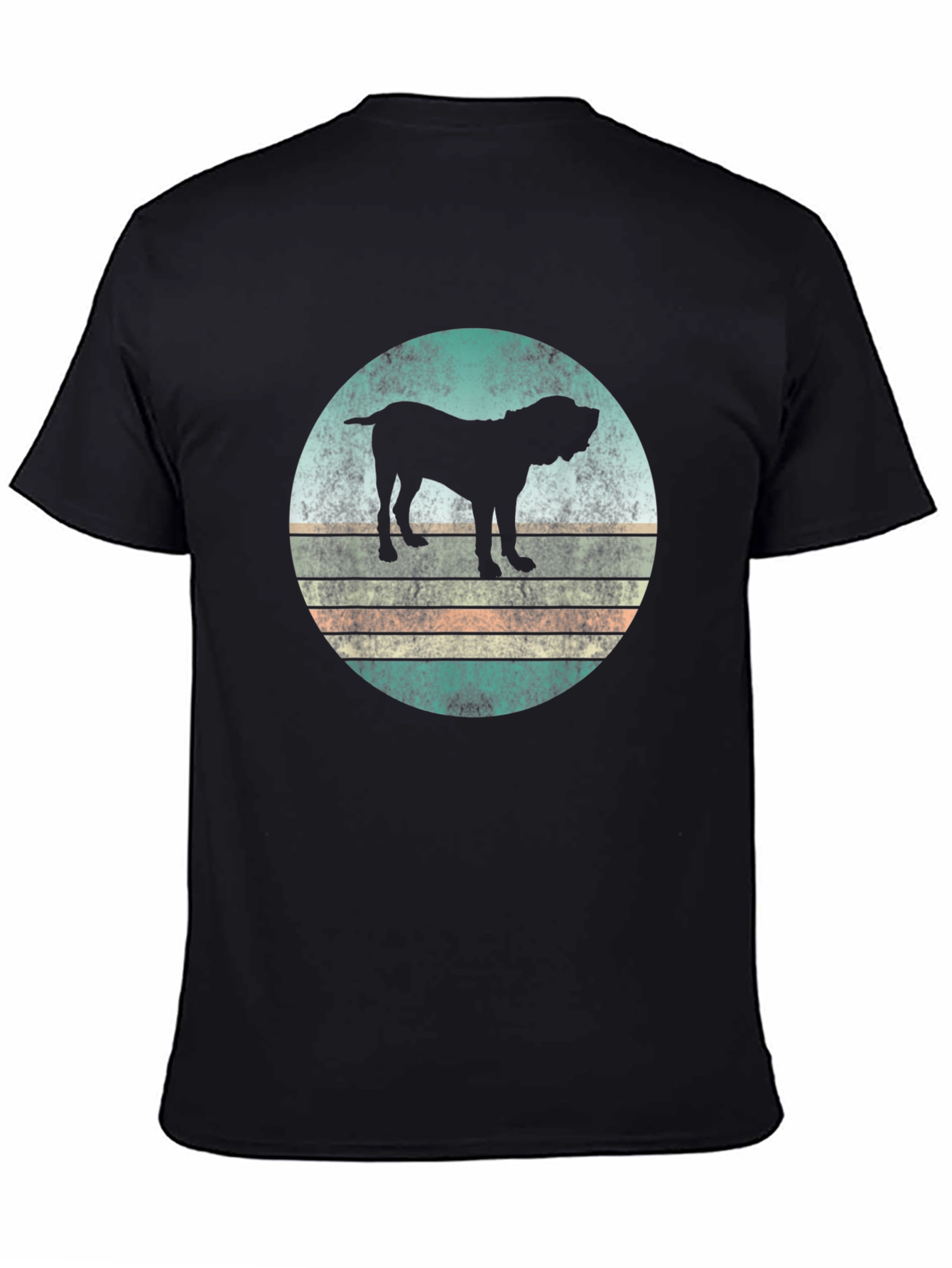 Retro Dog Silhouette Graphic T-Shirt