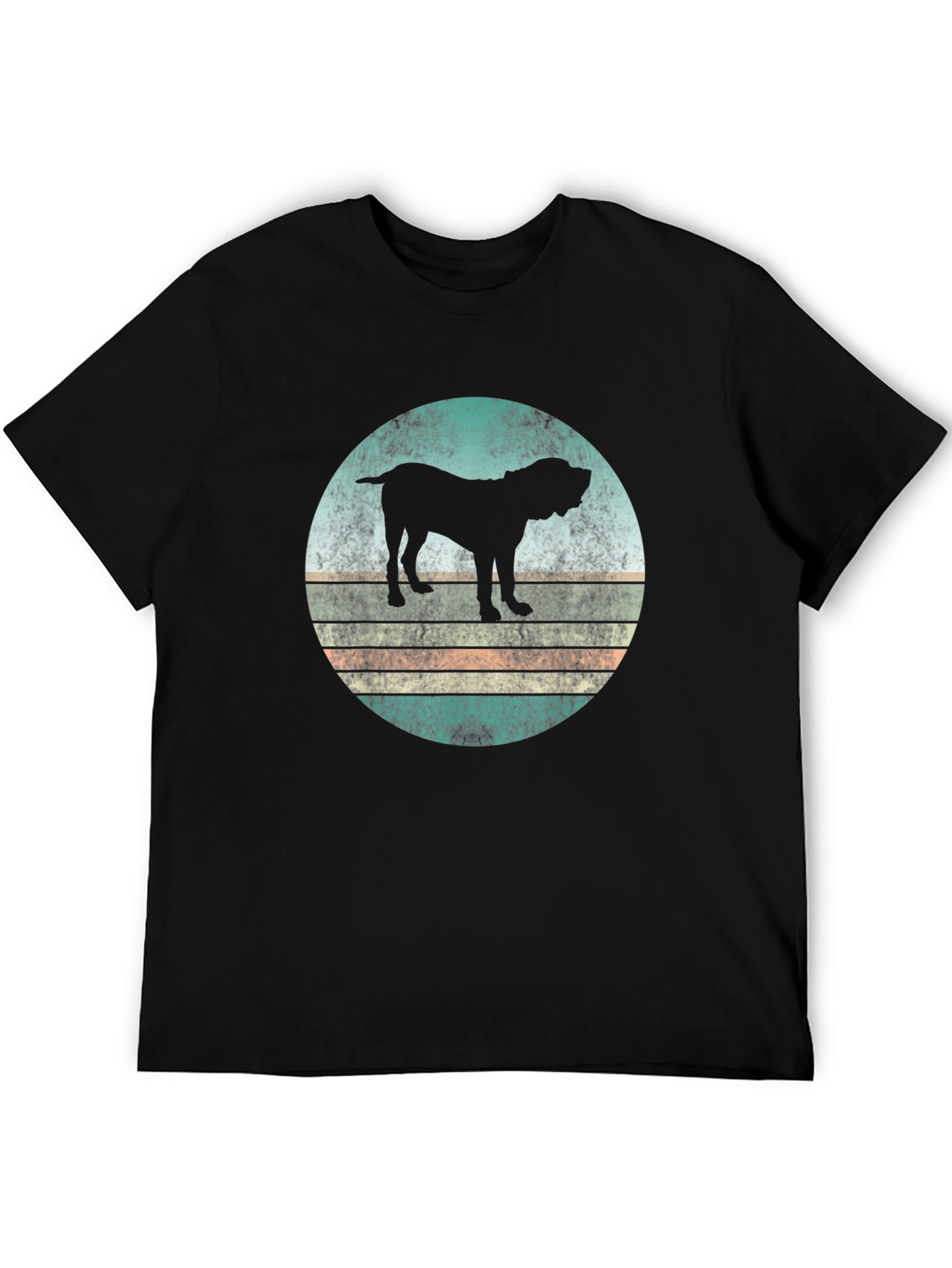 Retro Dog Silhouette Graphic T-Shirt
