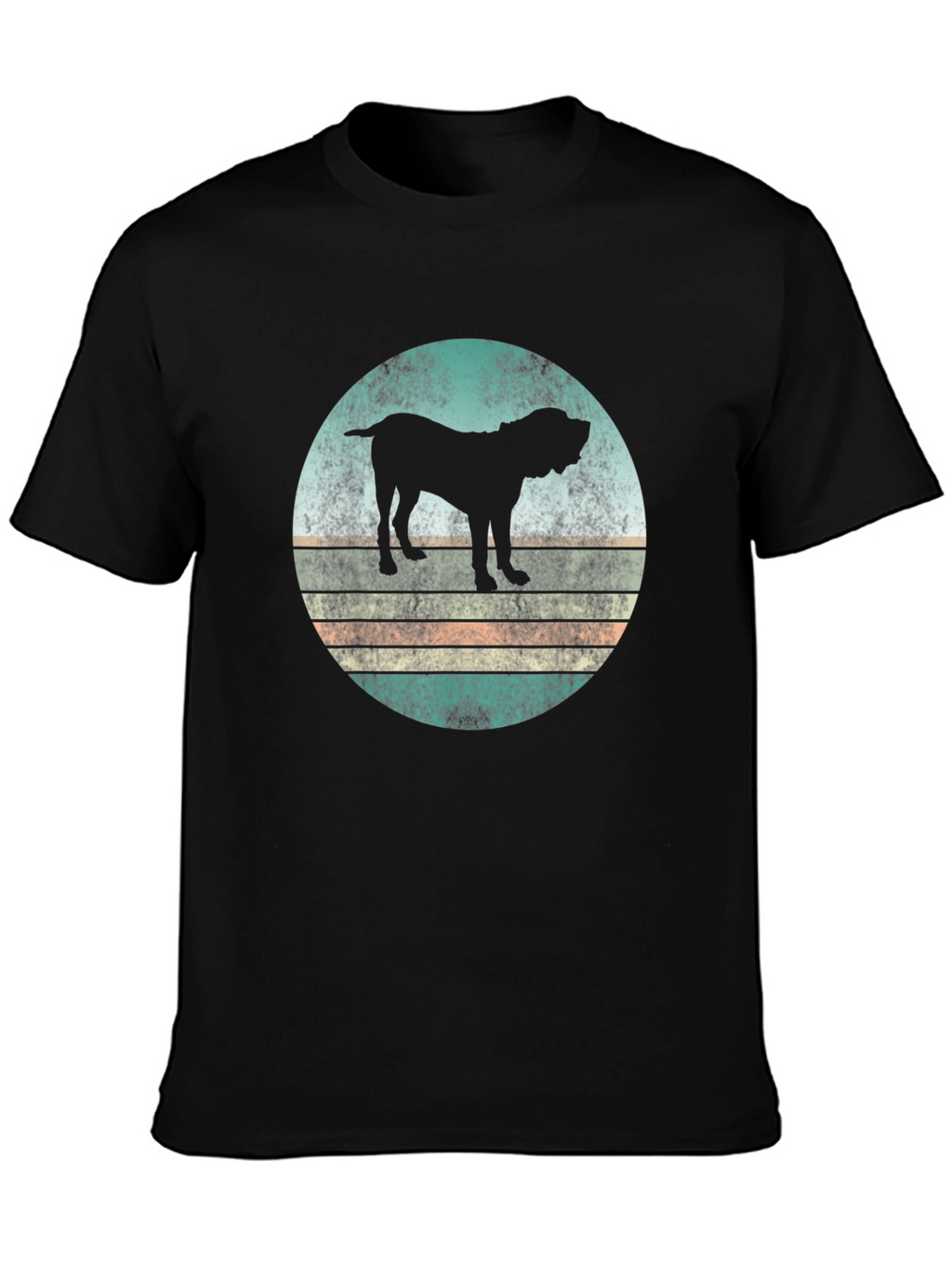 Retro Dog Silhouette Graphic T-Shirt