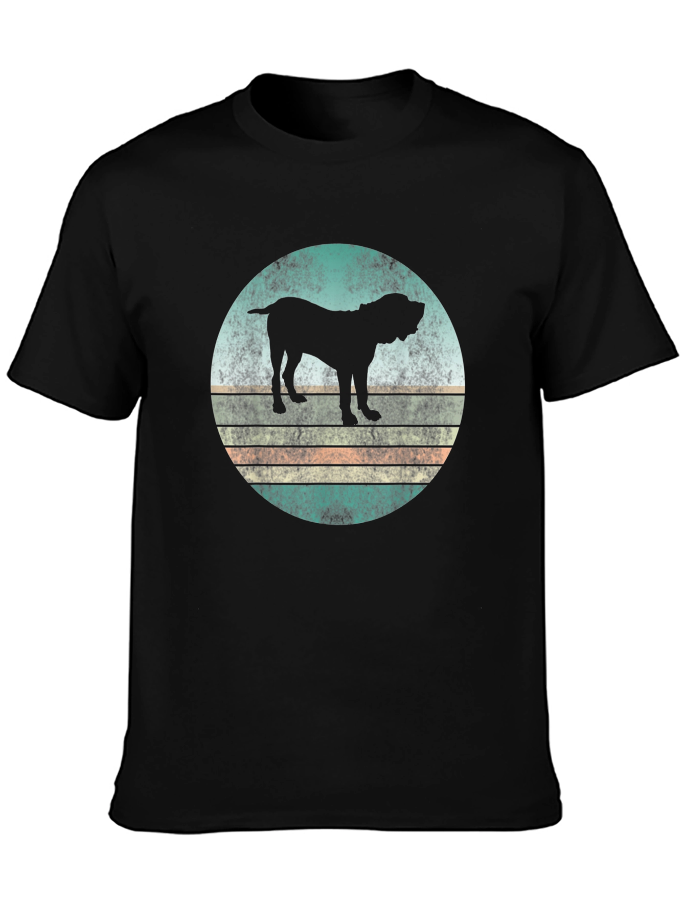 Retro Dog Silhouette Graphic T-Shirt