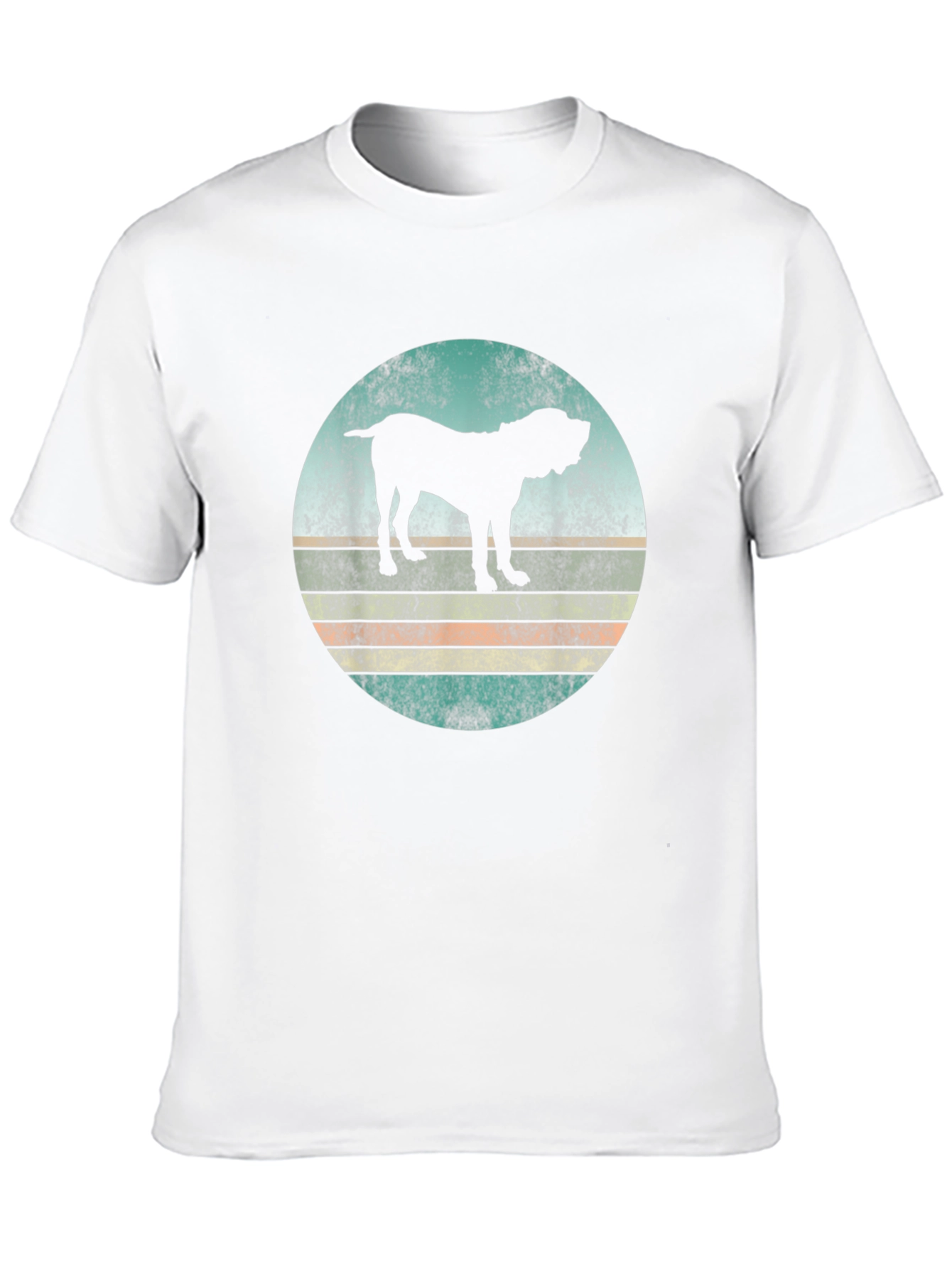Retro Dog Silhouette Graphic T-Shirt