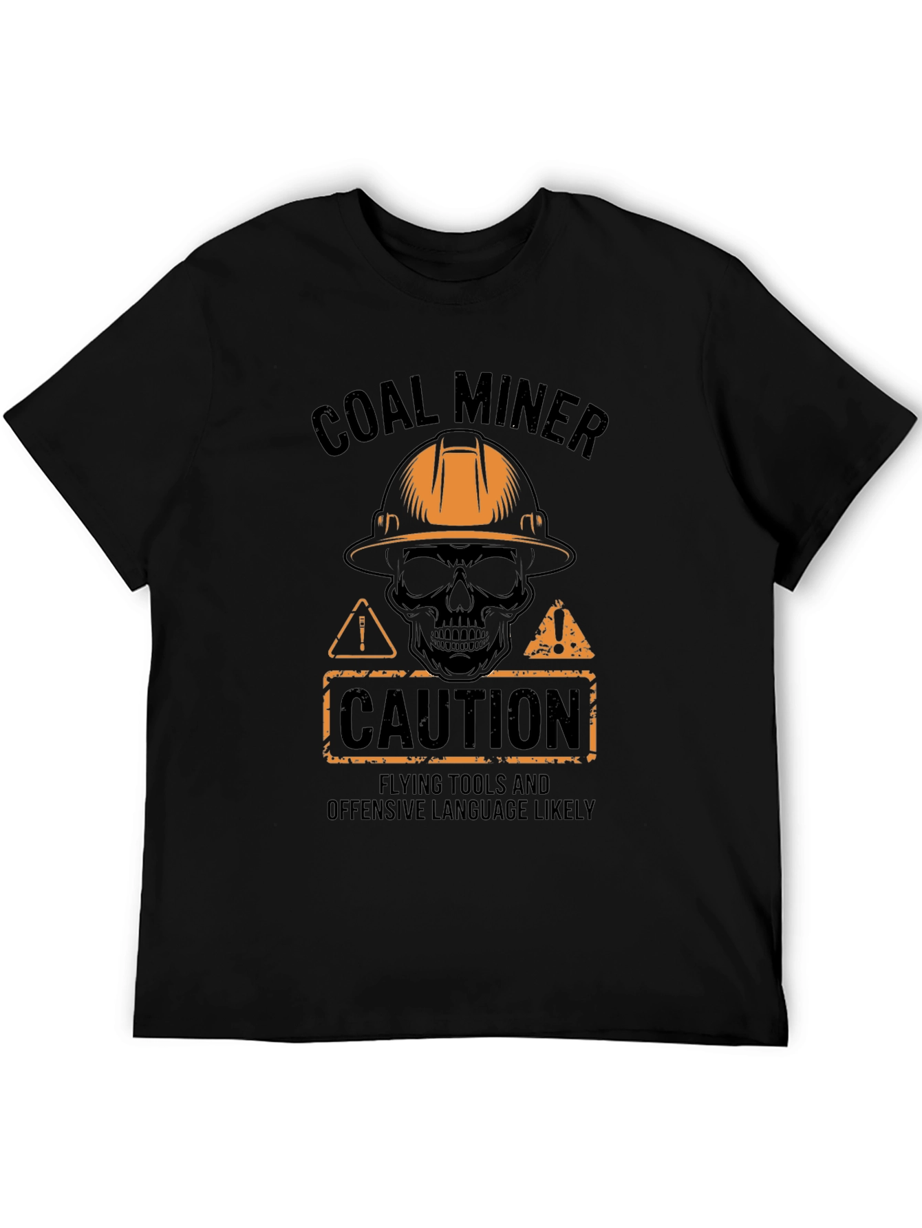 Coal Miner Caution Graphic Tee - Funny Work Shirt