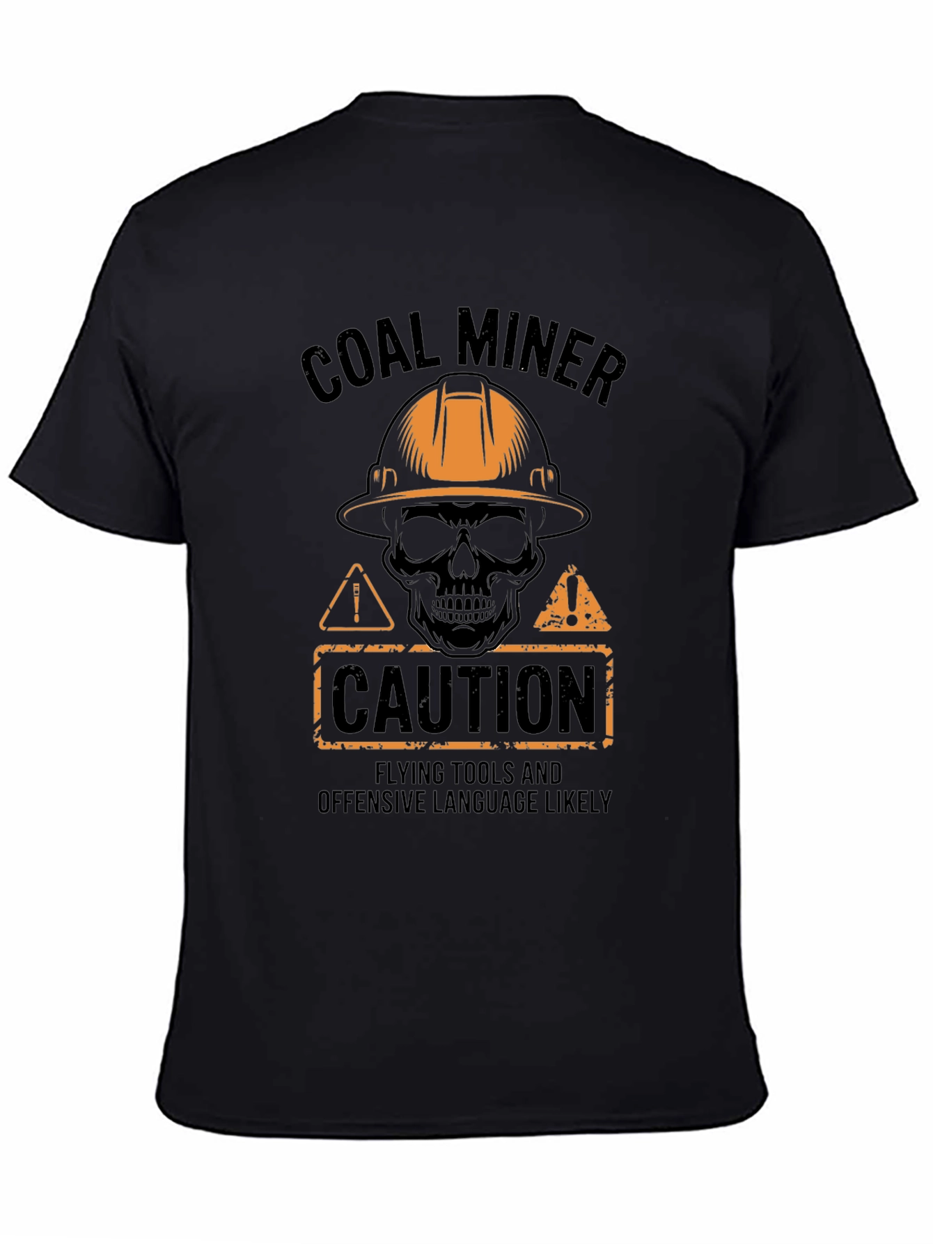 Coal Miner Caution Graphic Tee - Funny Work Shirt