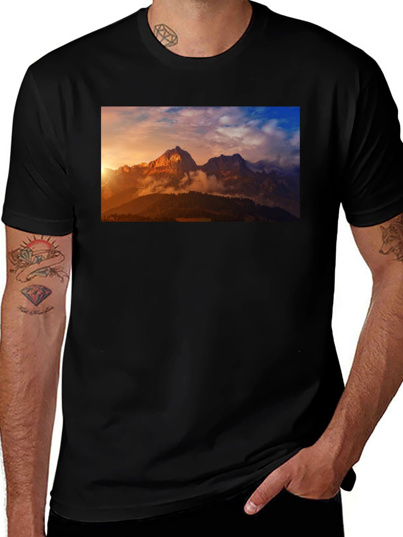 Mountain Vista Graphic Tee - Black