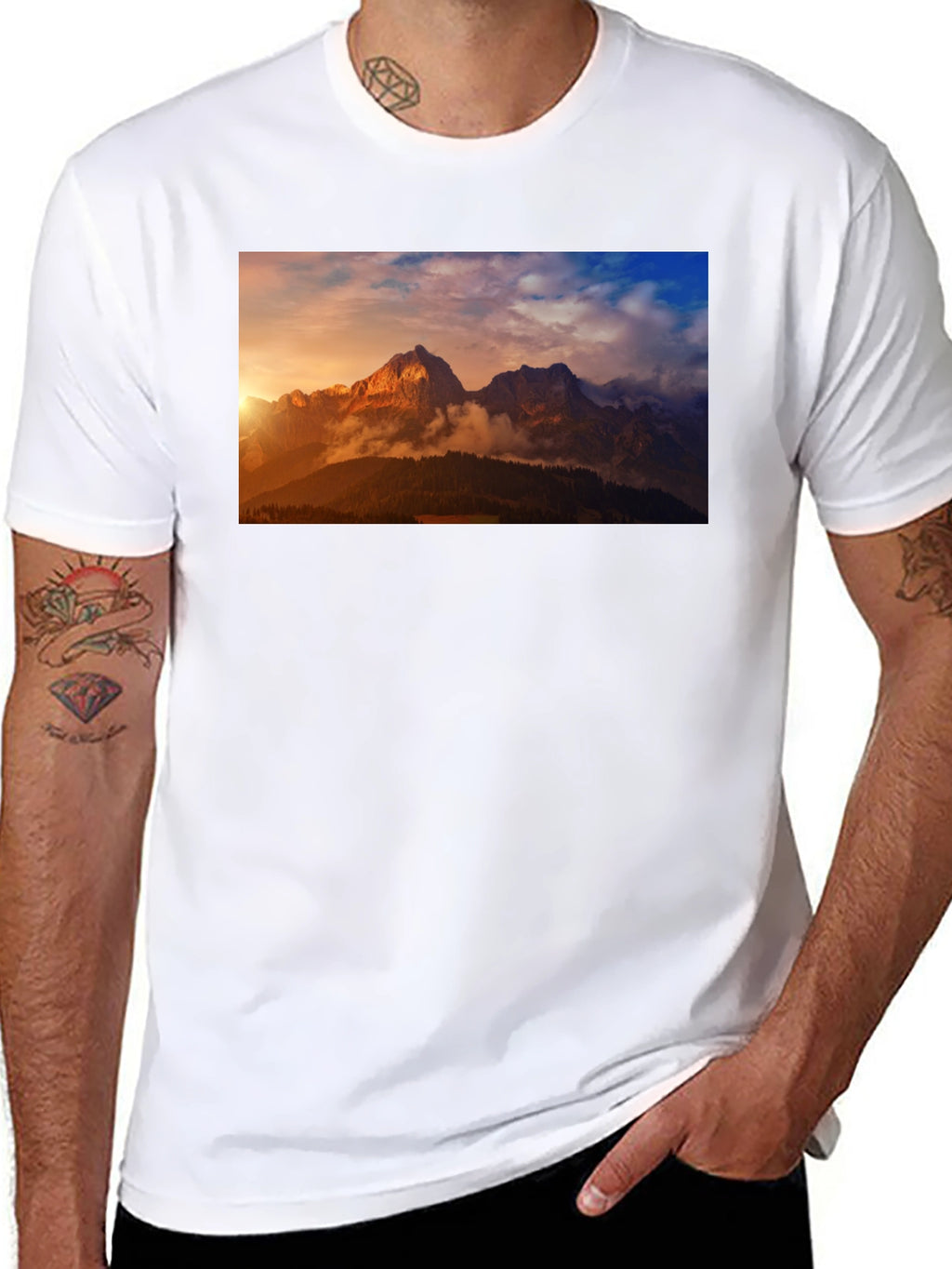 Mountain Vista Graphic Tee - Black