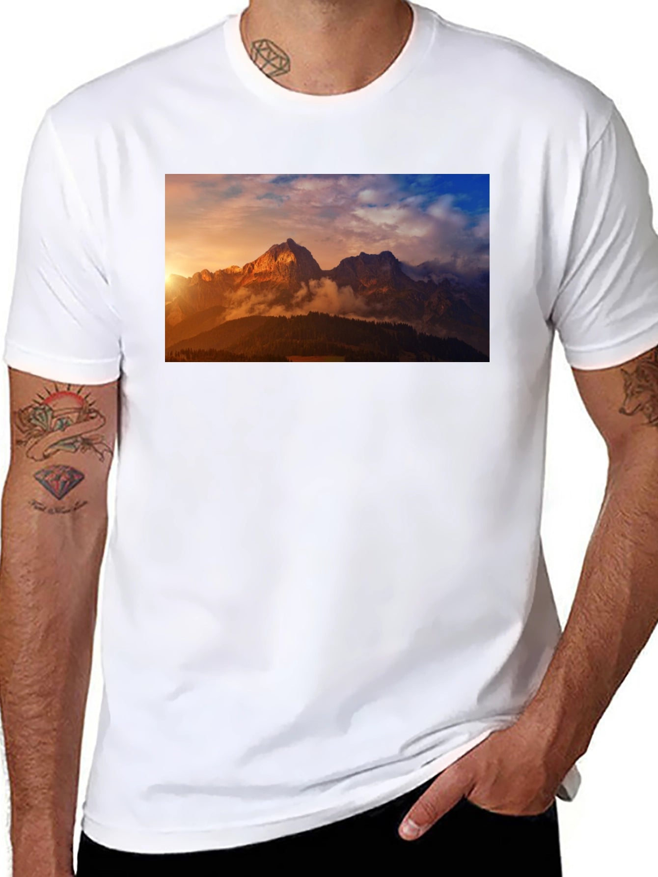 Mountain Vista Graphic Tee - Black