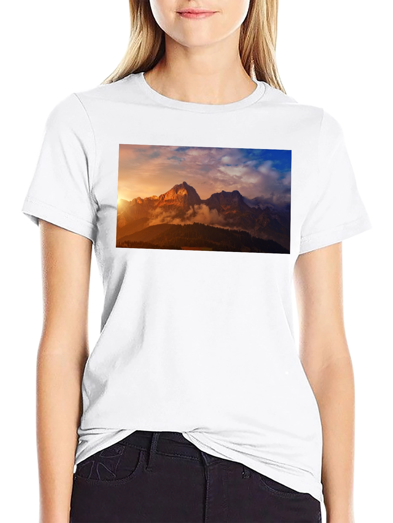 Mountain Vista Graphic Tee - Black