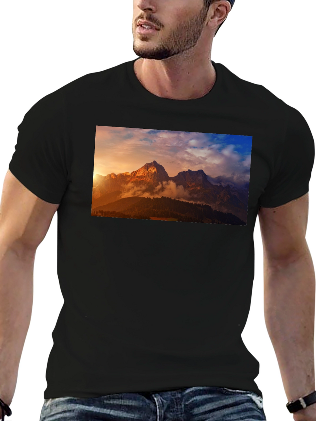 Mountain Vista Graphic Tee - Black