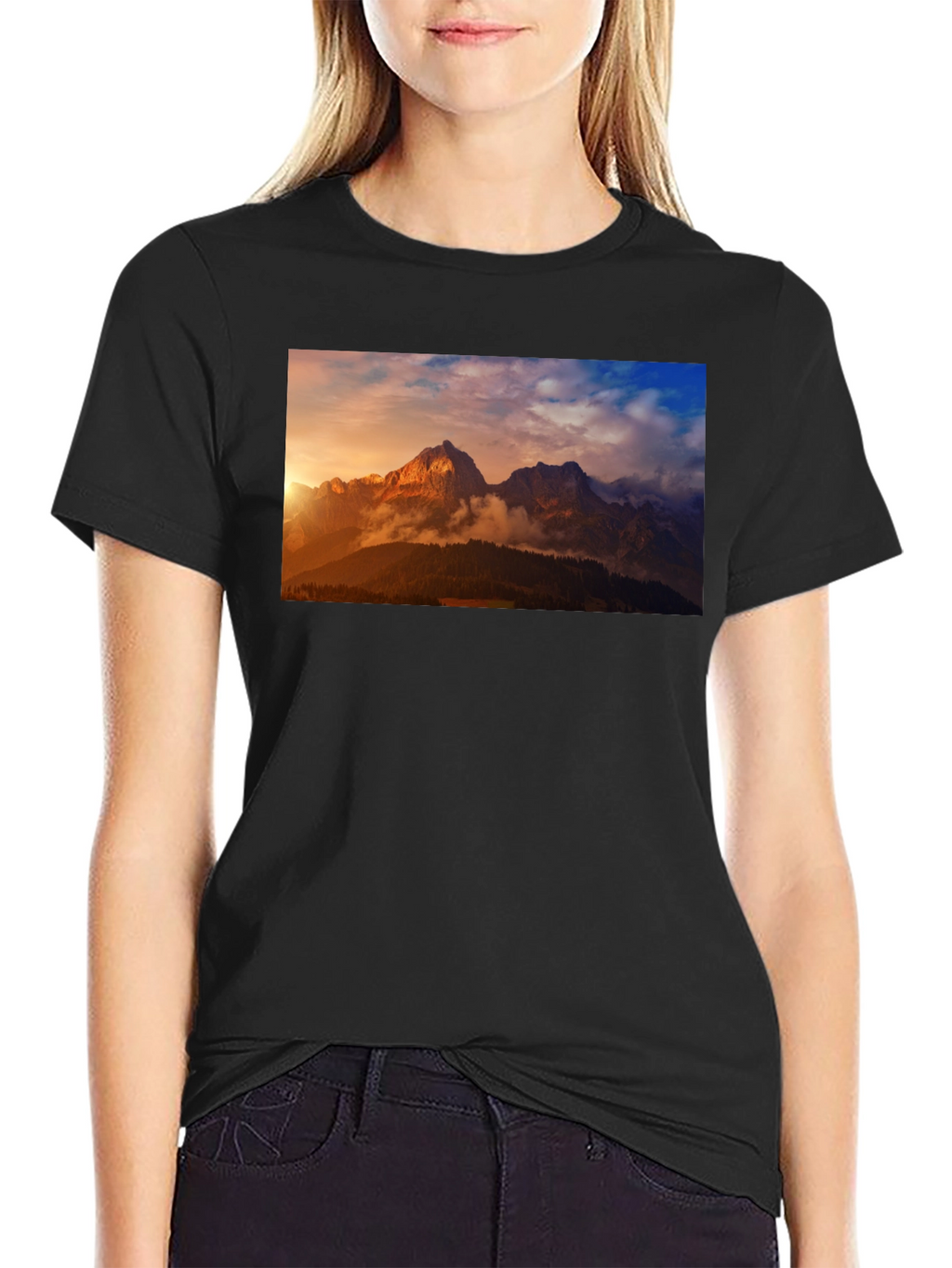 Mountain Vista Graphic Tee - Black