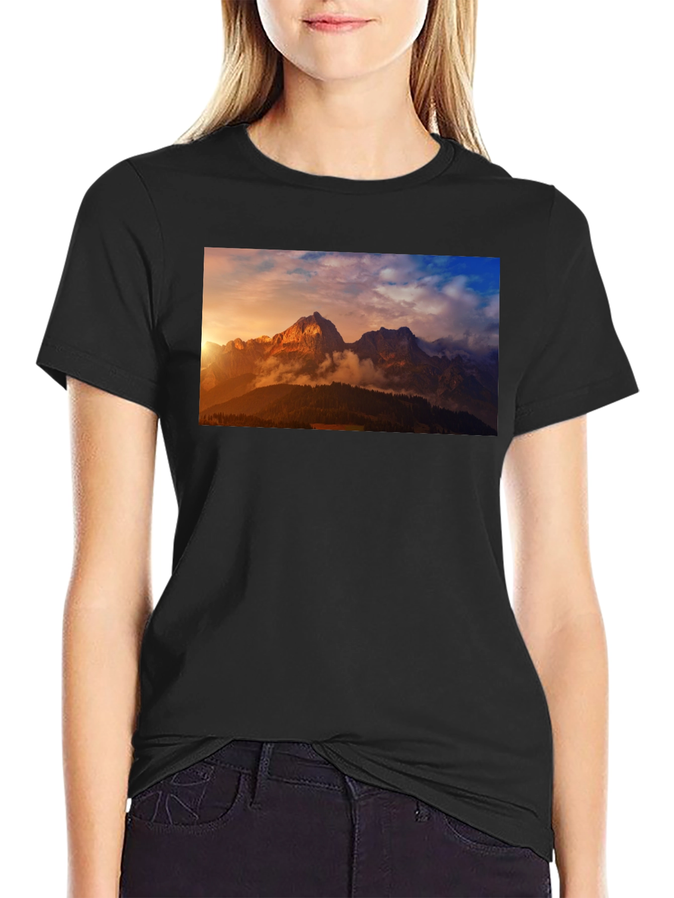 Mountain Vista Graphic Tee - Black