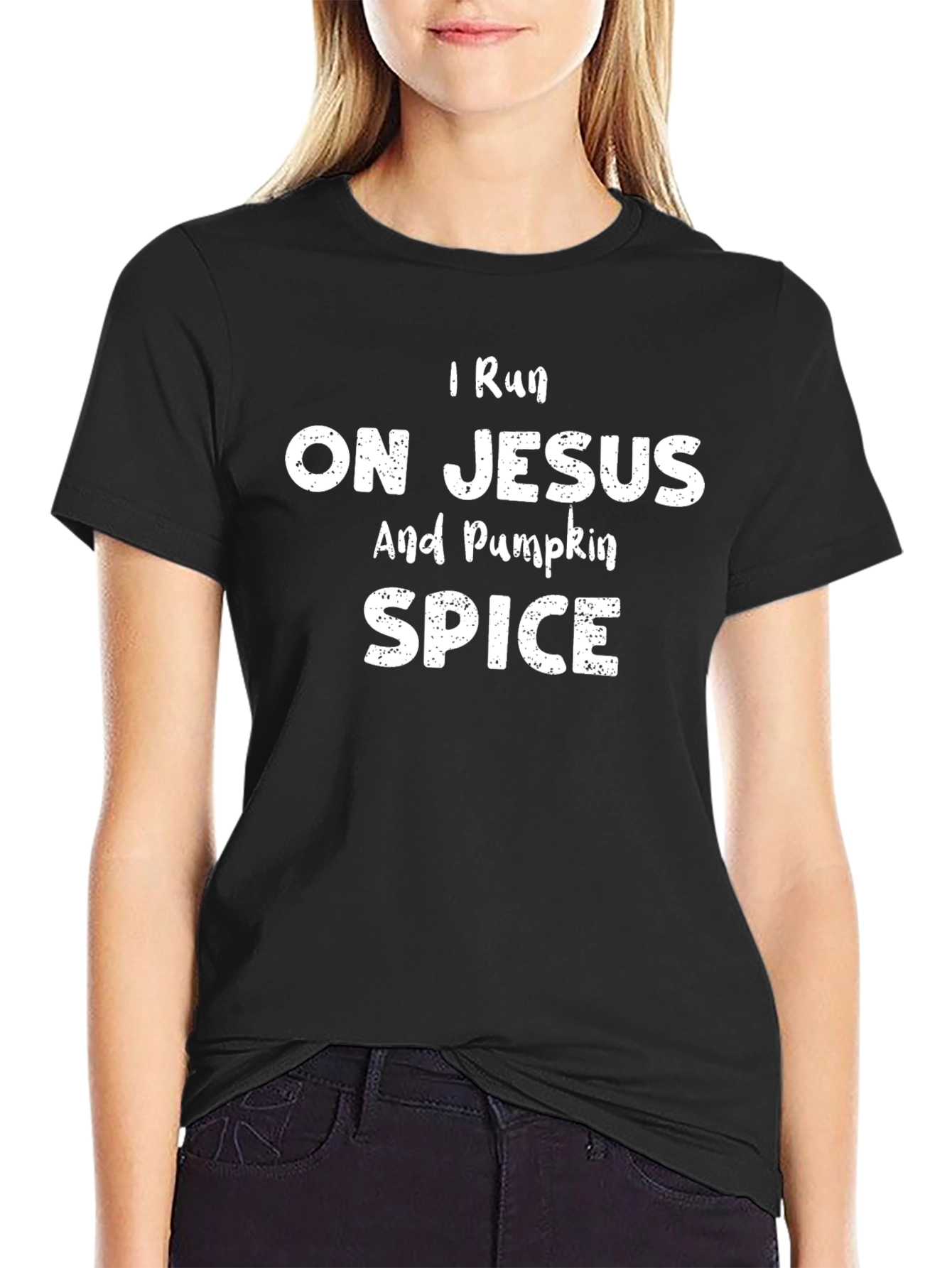 I Run on Jesus and Pumpkin Spice T-Shirt