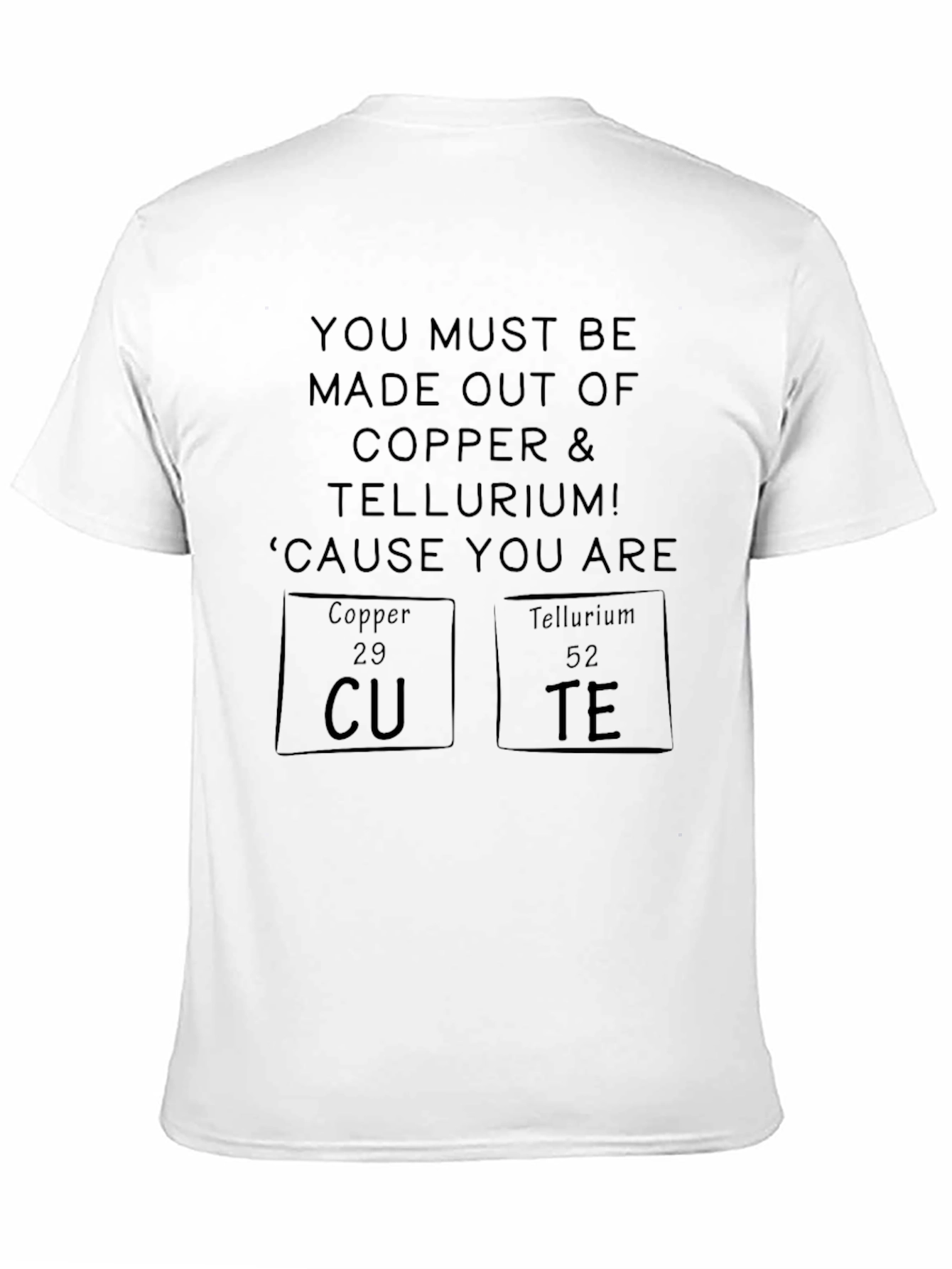 Cute Chemistry Pun T-Shirt - Copper & Tellurium Tee