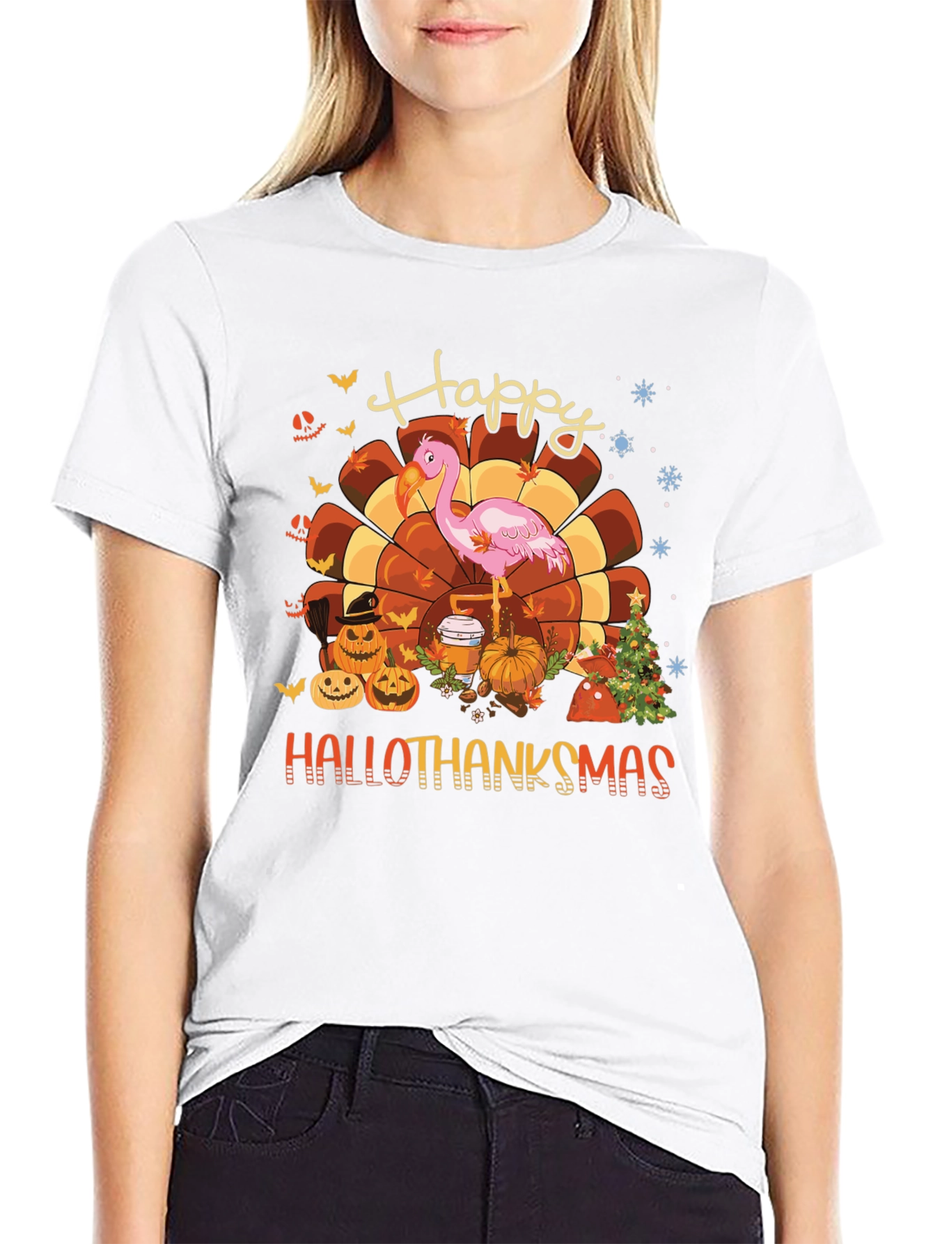 Hallothanksmas Flamingo Tee