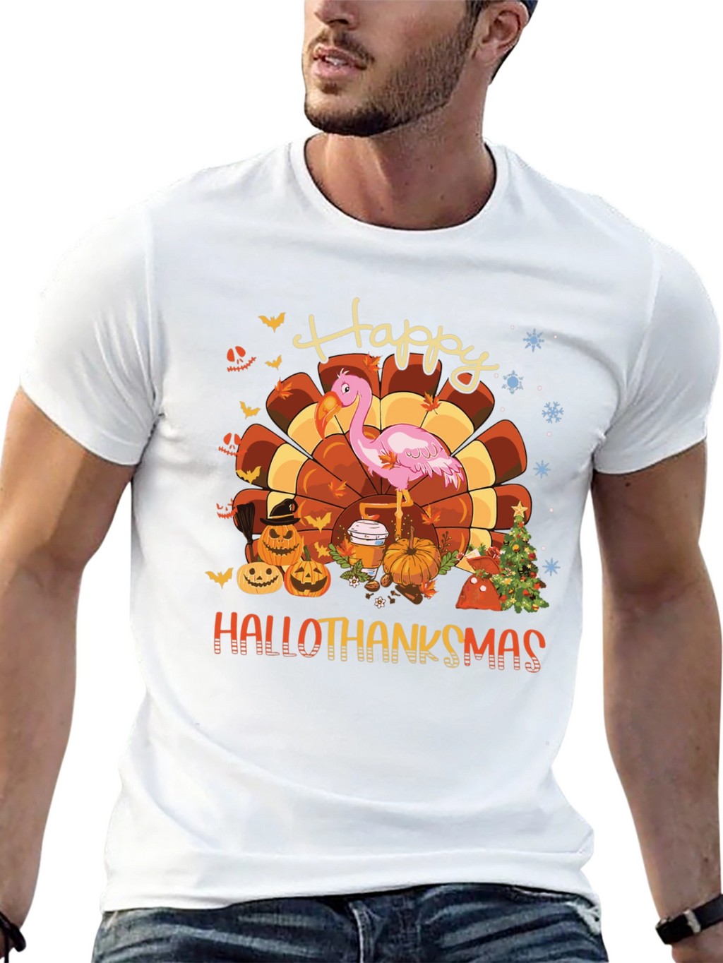Hallothanksmas Flamingo Tee