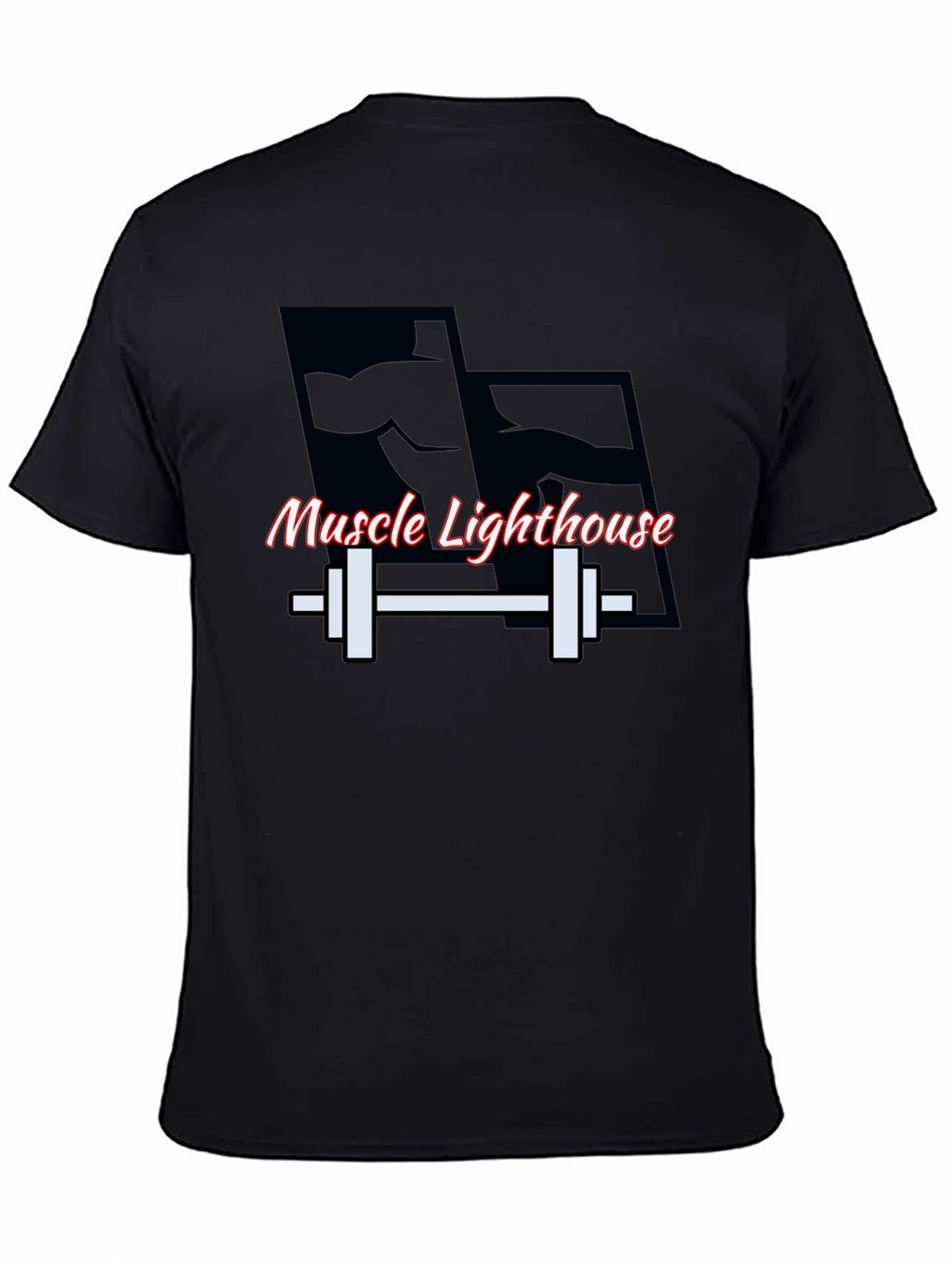 Muscle Lighthouse Mens Black T-Shirt Gym