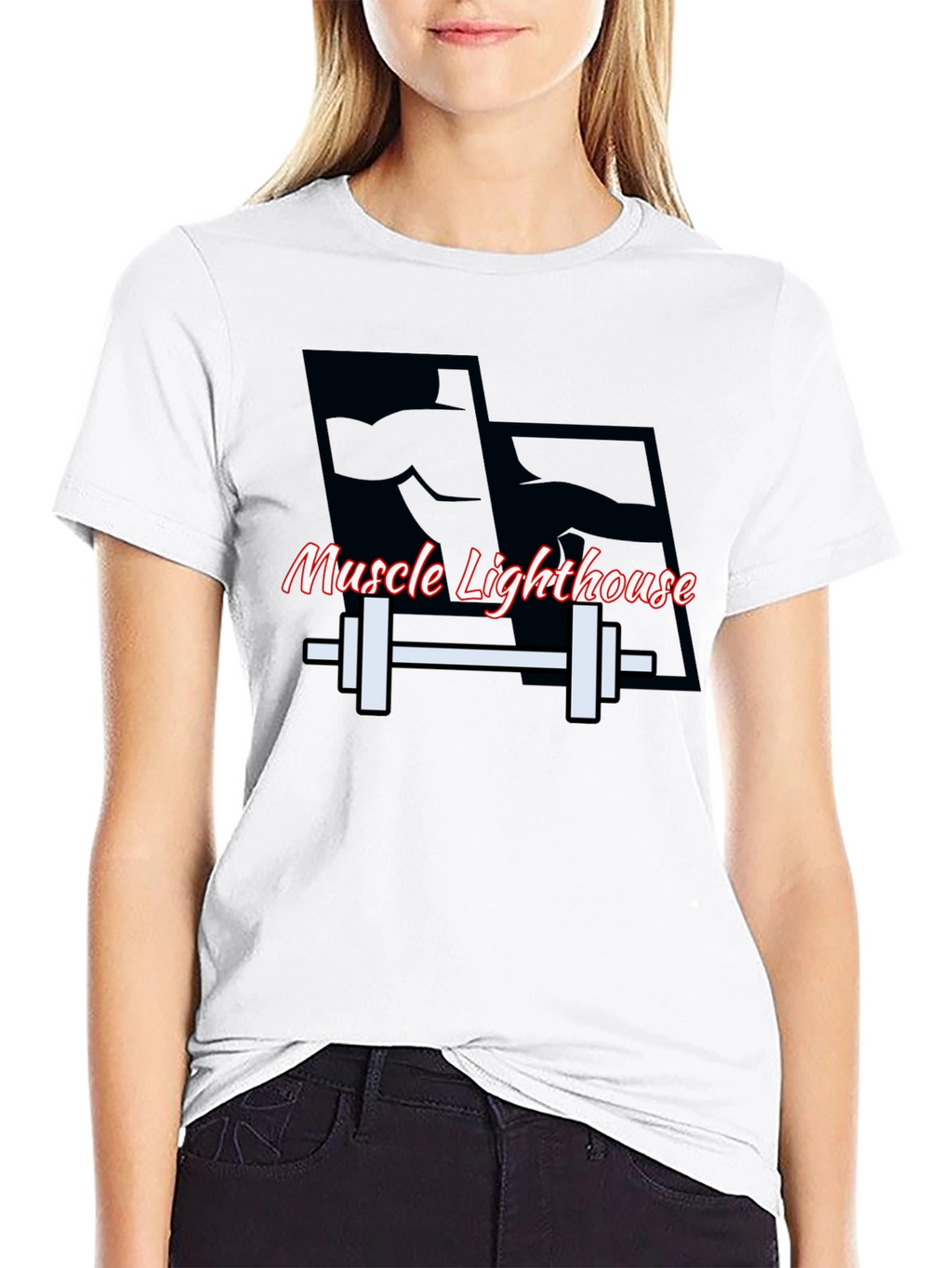 Muscle Lighthouse Mens Black T-Shirt Gym